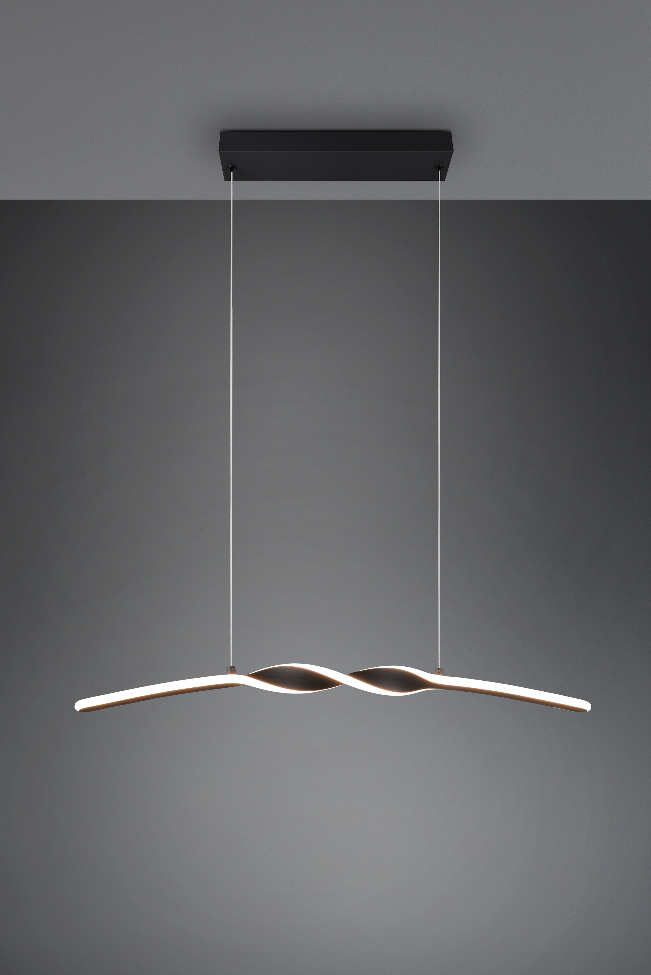 REALITY Leuchten LED Pendelleuchte »GINKO, Hängeleuchte LED 18W 1980 Lumen 3000K warmweiß« LED-Board 1 Stk. Warmweiß Hängelampe Esszimmer, höhenverstellbar bis max 150cm, Breite 79 cm