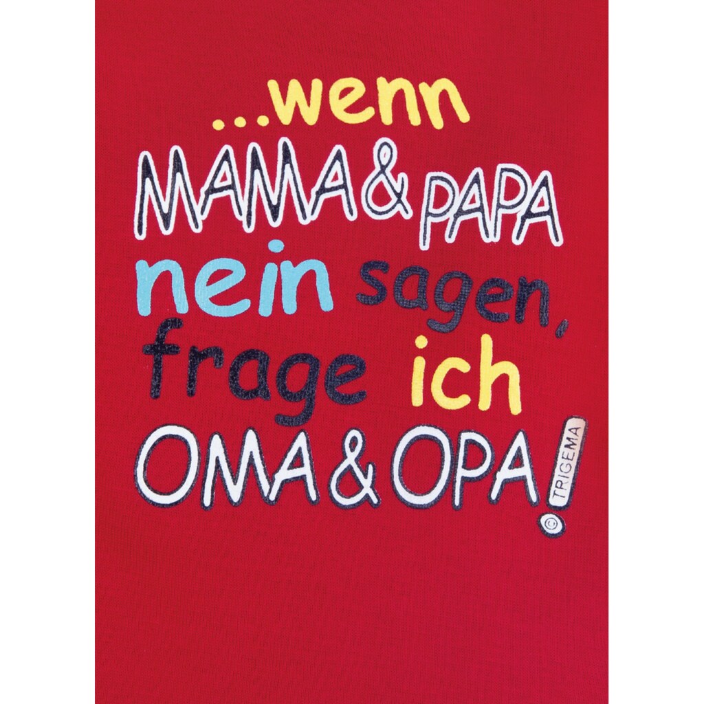 Trigema T-Shirt »TRIGEMA Shirt Feinripp Oma & Opa«