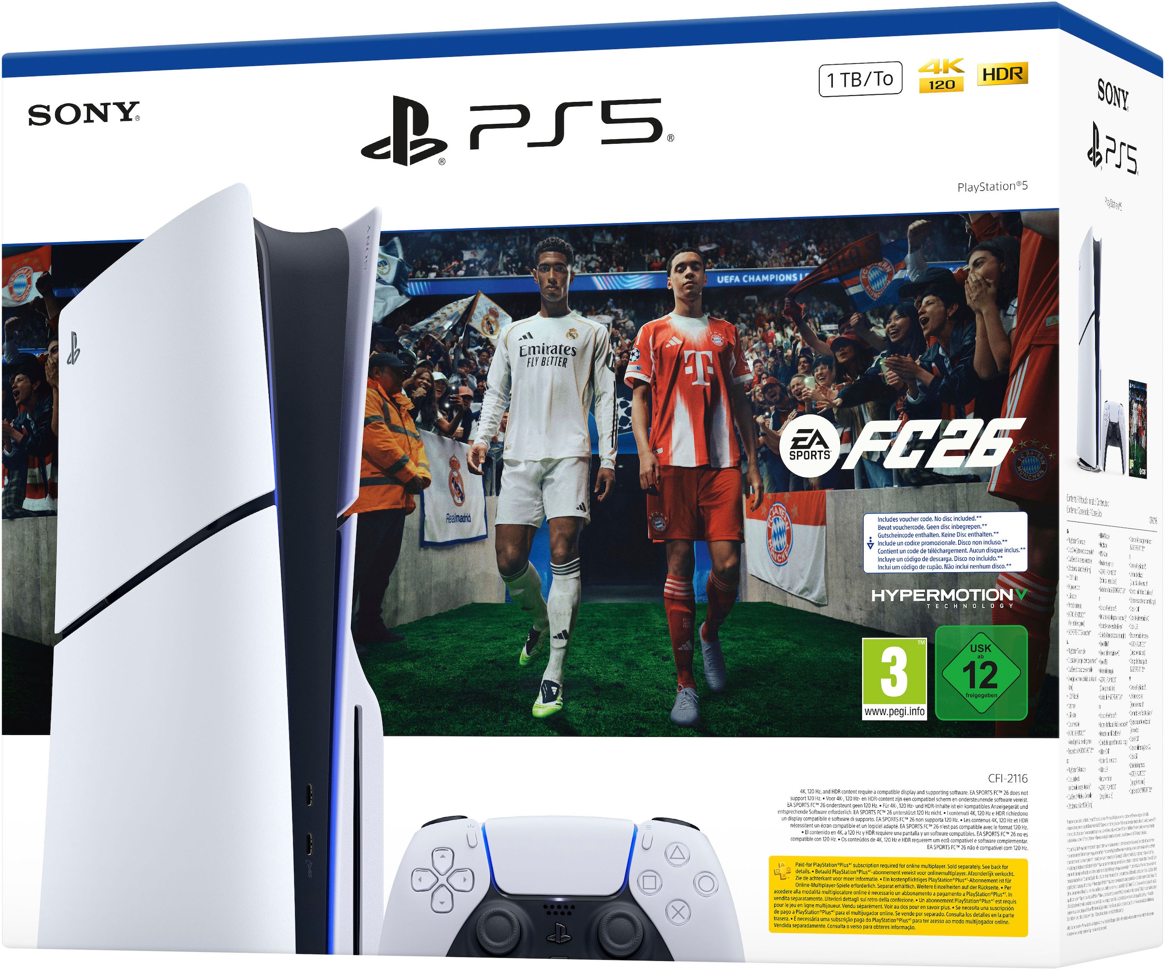 PlayStation 5 Konsolen-Set »PS5 Disk Edition (Slim) - EA Sports FC 26« 1.000 GB Disk Edition (Slim) - EA Sports FC 26 Bundle