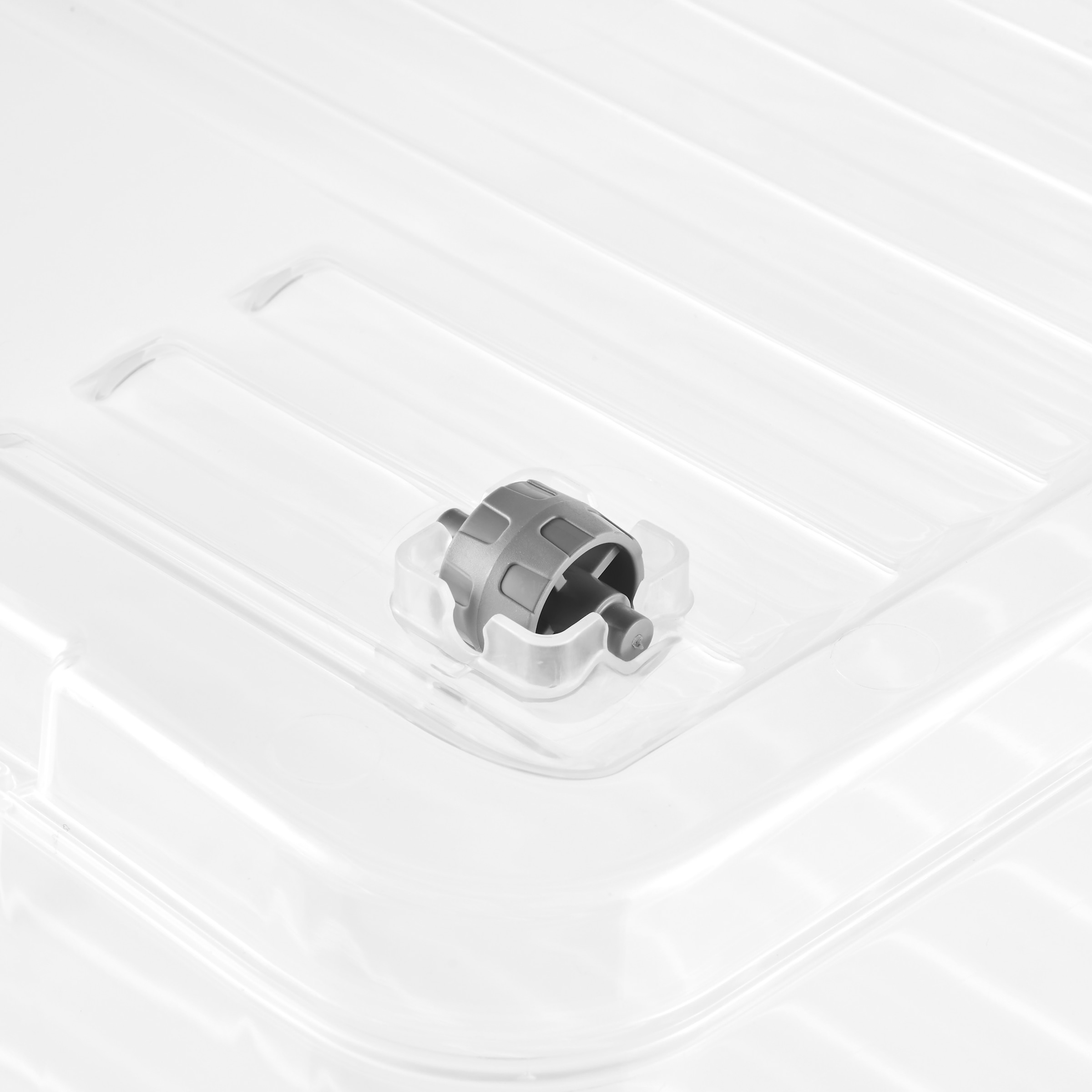 keeeper Aufbewahrungsbox »Clipbox Leo (Set 3 St.) 37 L, 59 x 38 x 24 cm« Schanierclips, Doppelöffnung, 90° drehbare Räder, fixierbarer Deckel