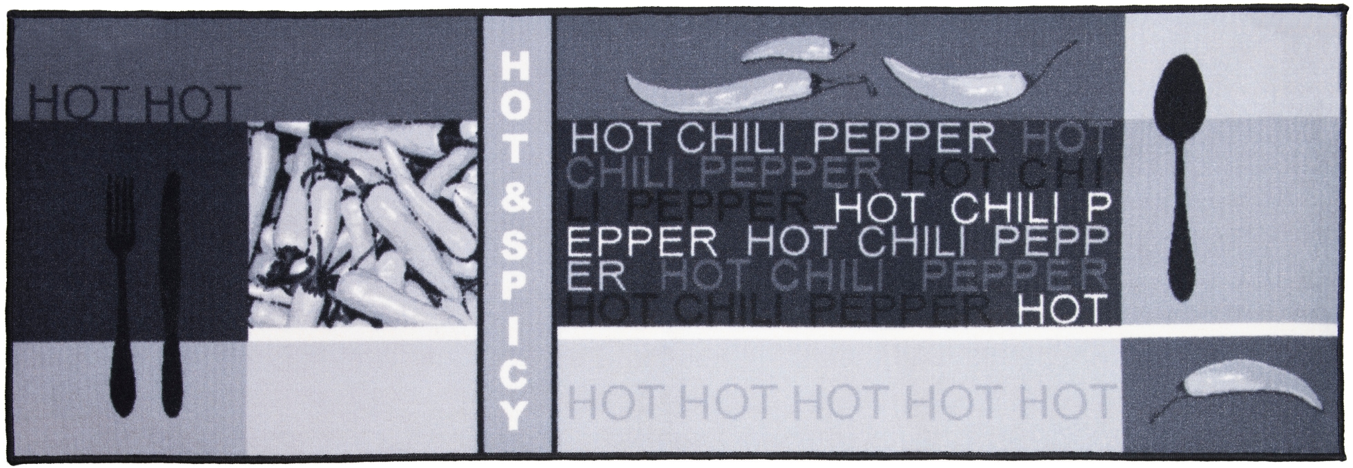 Andiamo Küchenläufer »Hot Pepper«, rechteckig, 5 mm Höhe, Motiv Peperoni/Chili, Küche, waschbar