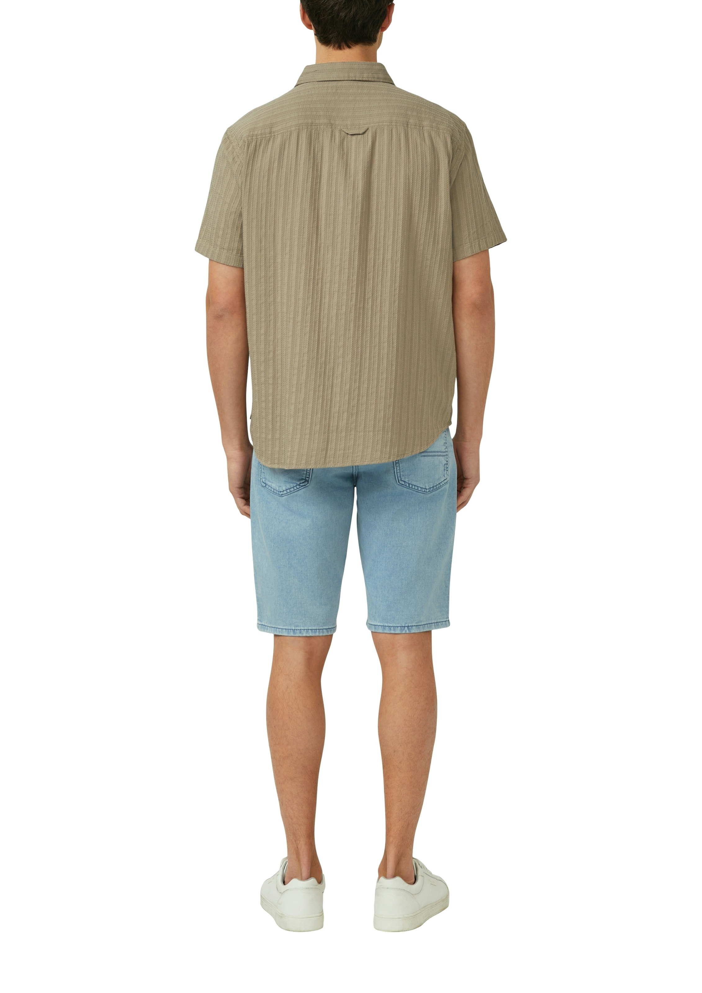 s.Oliver Kurzarmhemd mit Tape-Details und abgerundetem Saum