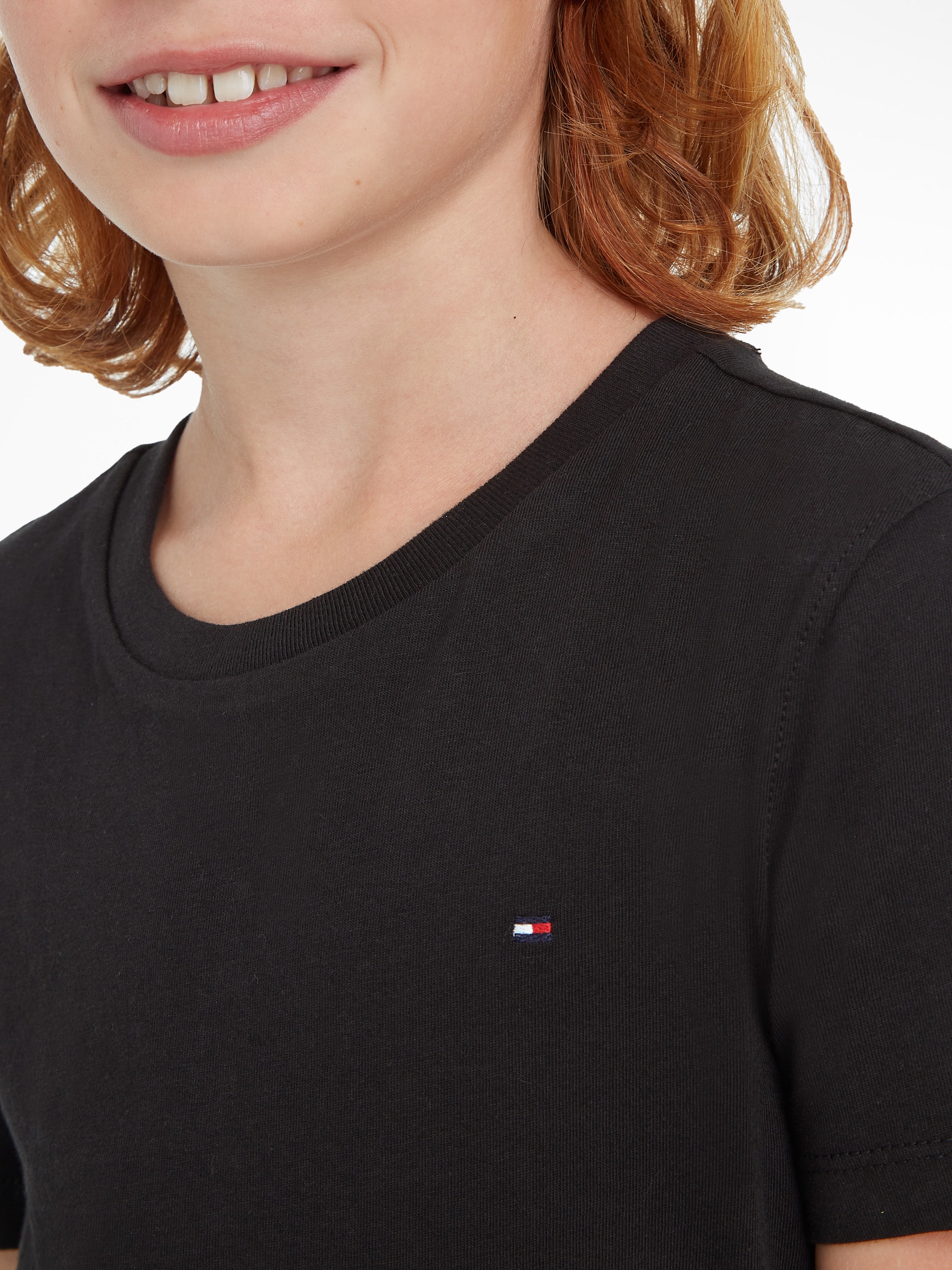 Tommy Hilfiger T-Shirt »BOYS BASIC CN KNIT«, Kinder Kids Junior MiniMe,für Jungen