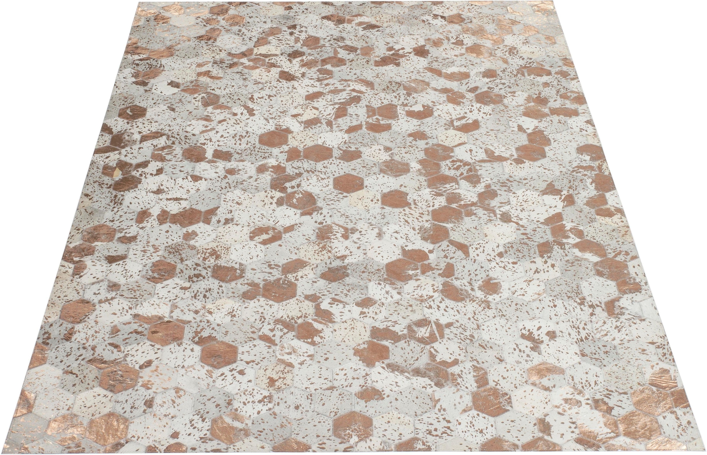 my home Lederteppich »Zeno« rechteckig 8 mm Höhe Wohnzimmer