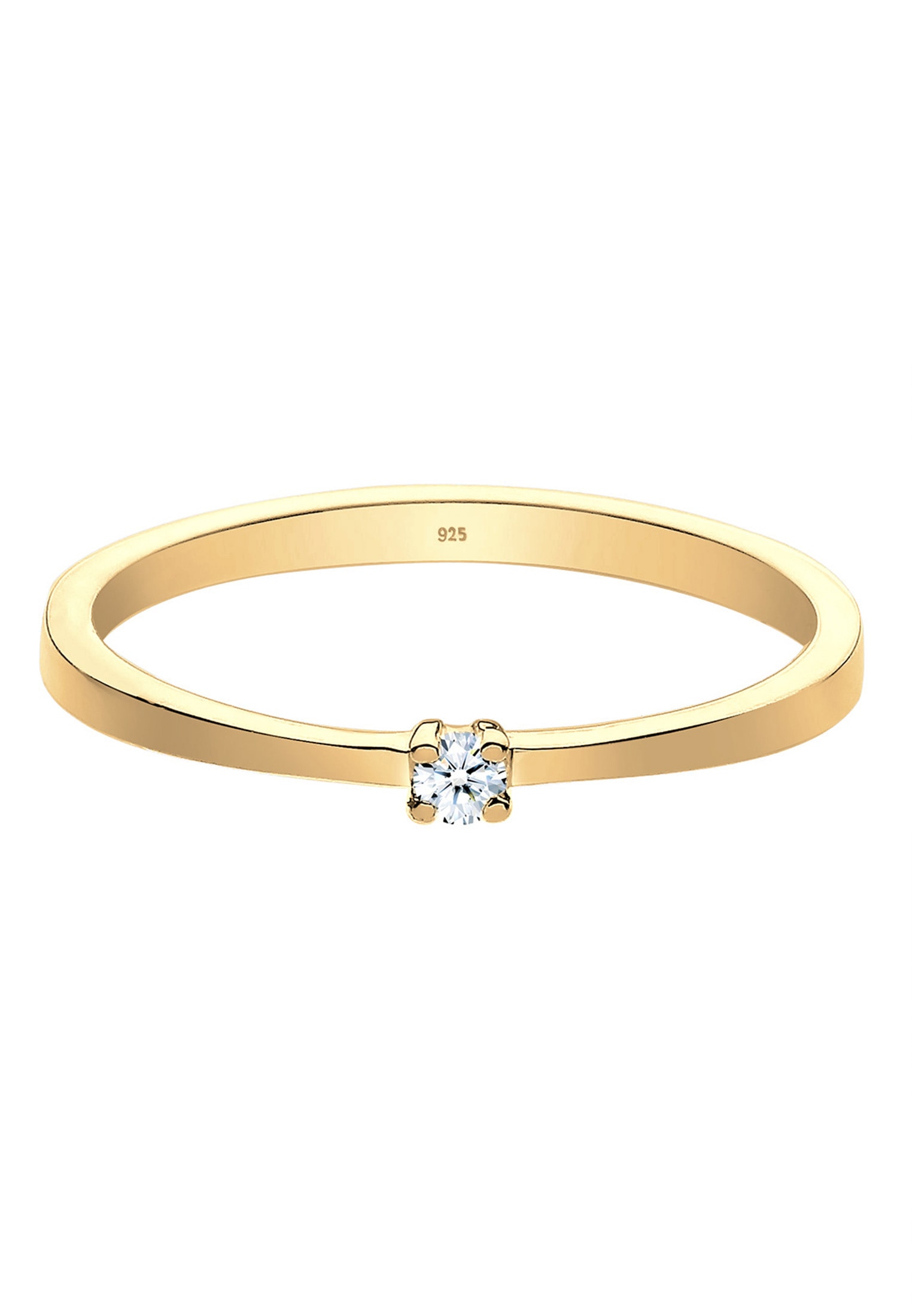 Elli DIAMONDS Trauring »Ring Verlobung Solitär Diamant (0.03 ct.) 925 Silber«