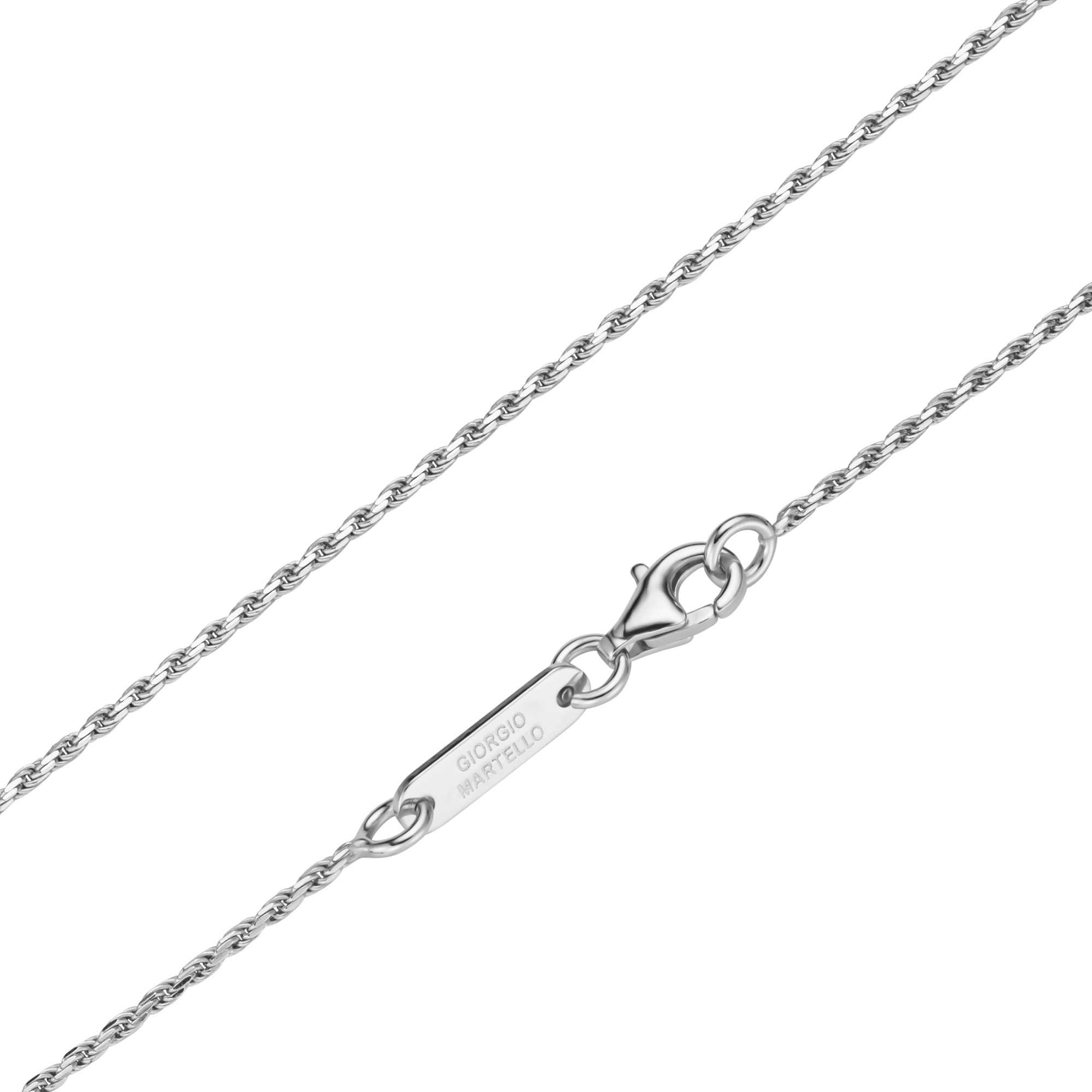 GIORGIO MARTELLO MILANO Silberkette »Kette diamantierte Kordelkette, Silber 925«