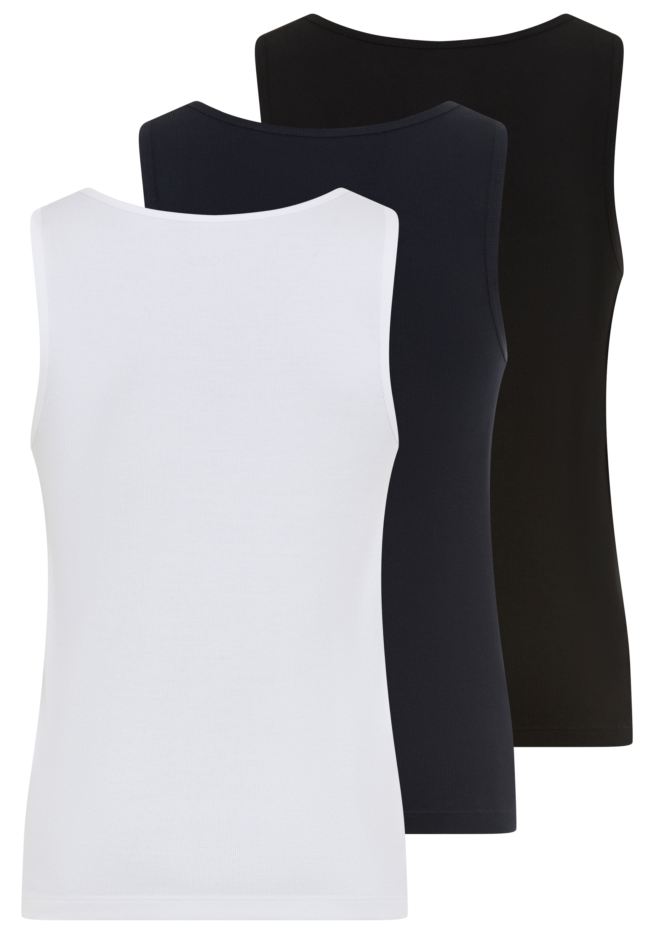 BOSS Tanktop »3P RibClassic BOSS ONE« Ton in Ton Stickerei auf der Brust