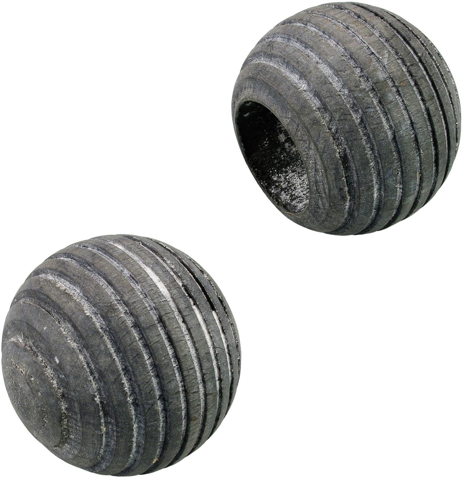 Liedeco Gardinenstange »Terra Kugel mit Streifen« Ø 28 mm 1 läufig-läufig Fixmaß