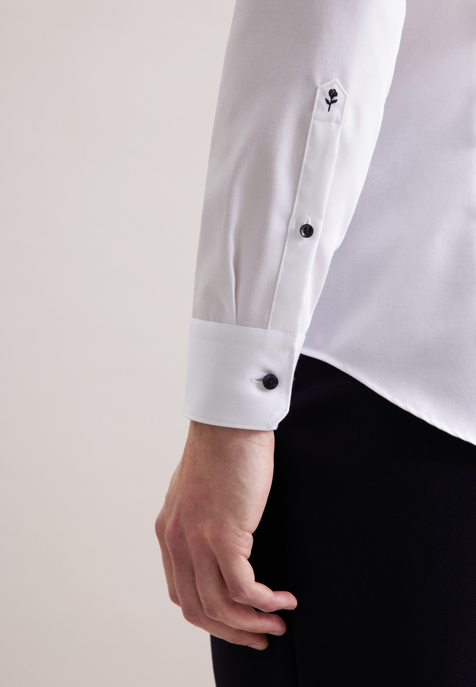 seidensticker Businesshemd »Schwarze Rose«, Shaped 1/1 Kentkragen Uni