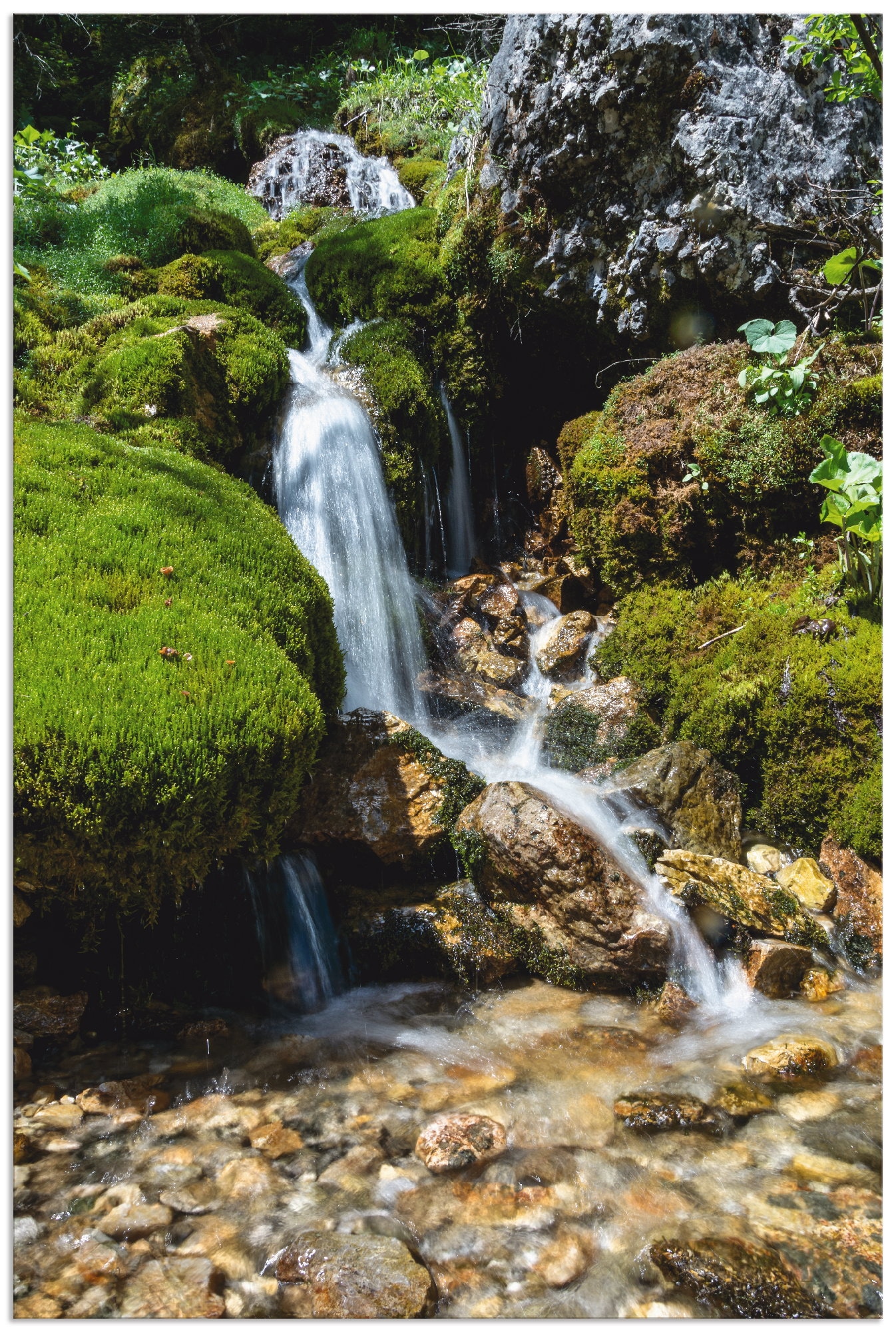 Artland Wandbild »Kleiner Wasserfall in den Bergen«, Gewässer, (1 St.), als  Alubild, Leinwandbild, Wandaufkleber oder Poster in versch. Größen  bestellen im OTTO Online Shop