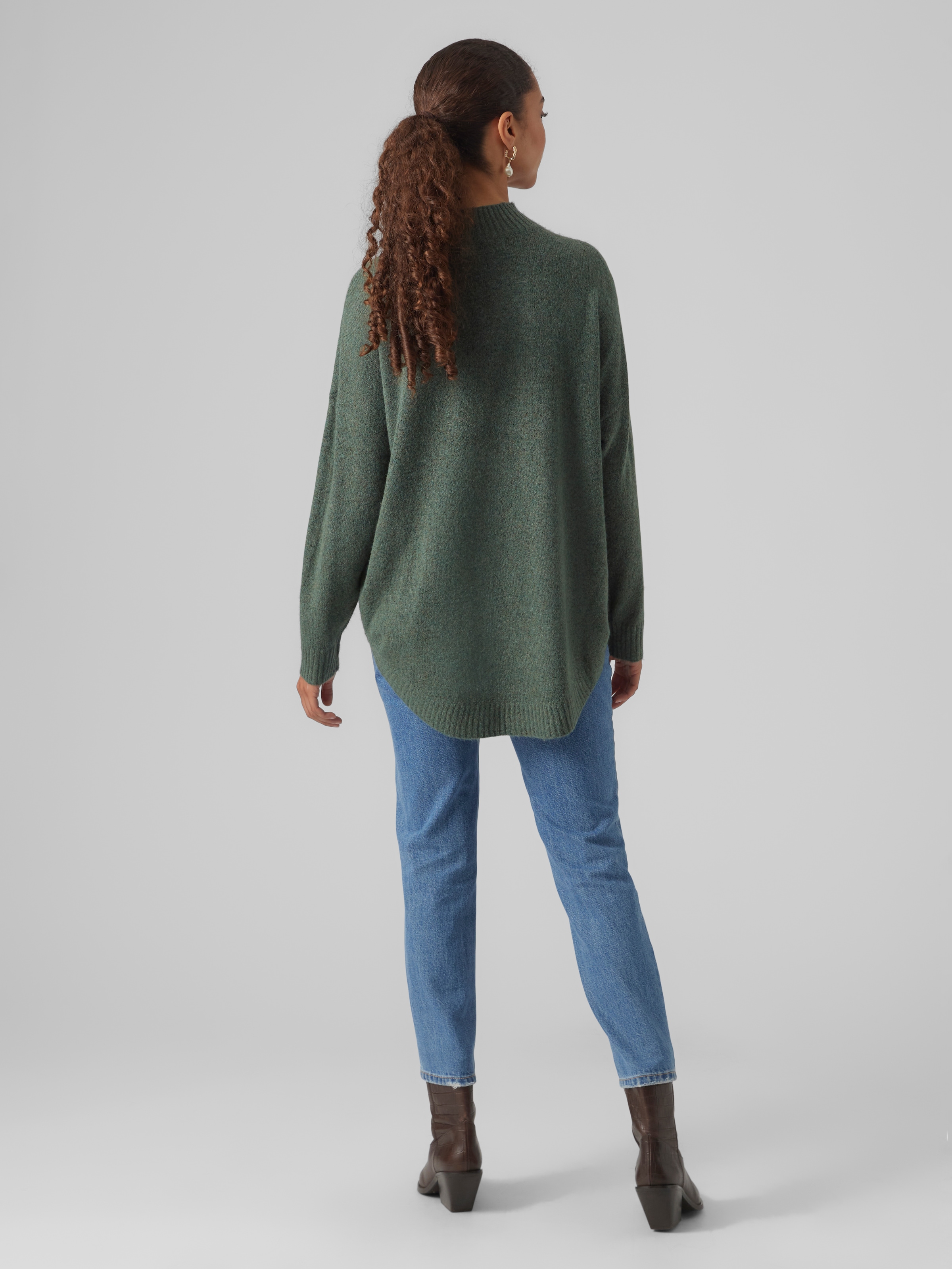 Vero Moda Strickpullover »VMPLAZA LS HIGHNECK LONG PULLOVER GA BOO«
