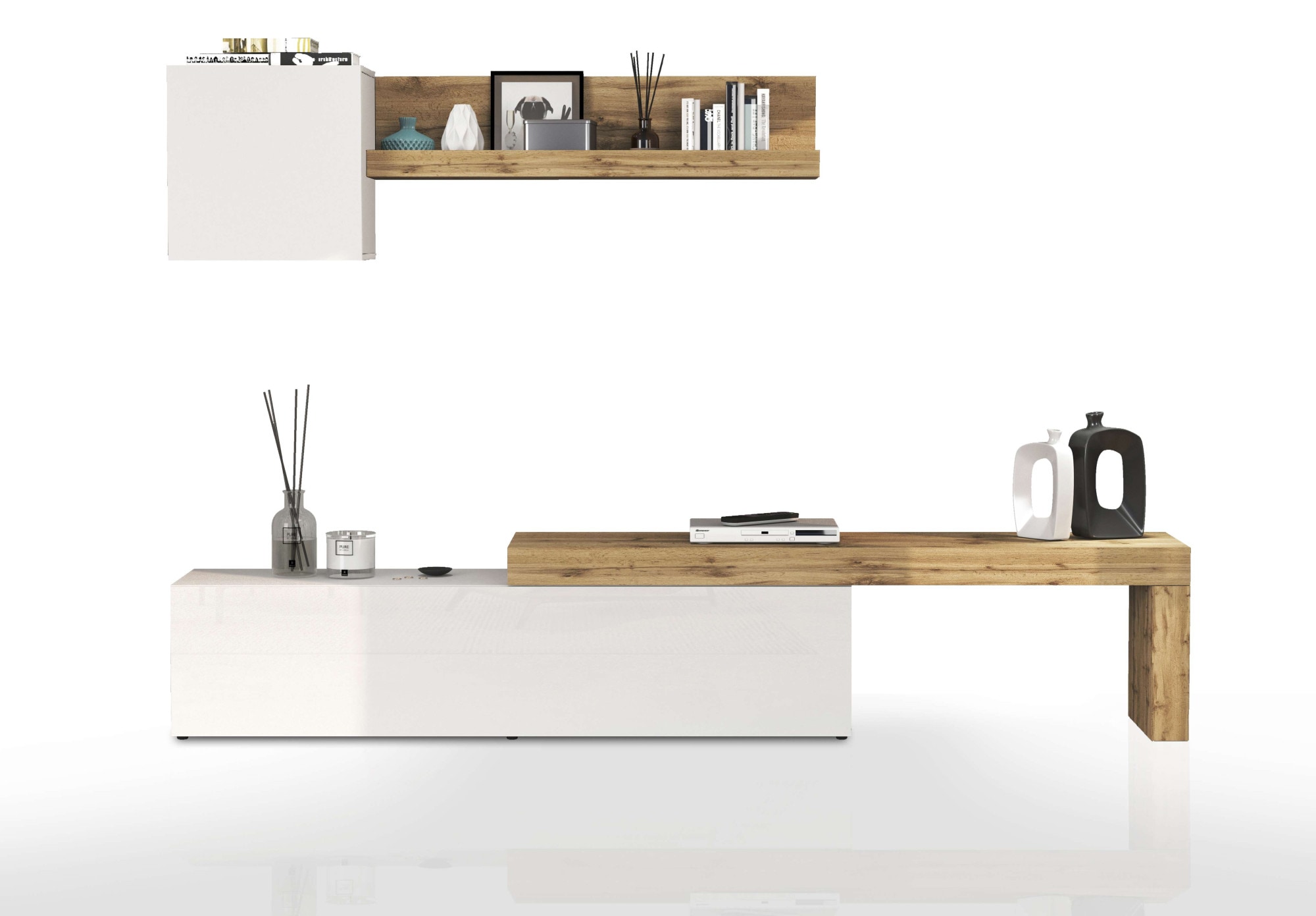 OTTO home TV-Wand »Chronos TV-Set, Wohnwand – Elemente frei platzierbar, Made in Italy« Set, 3-er set, 3 Stk. tlg.