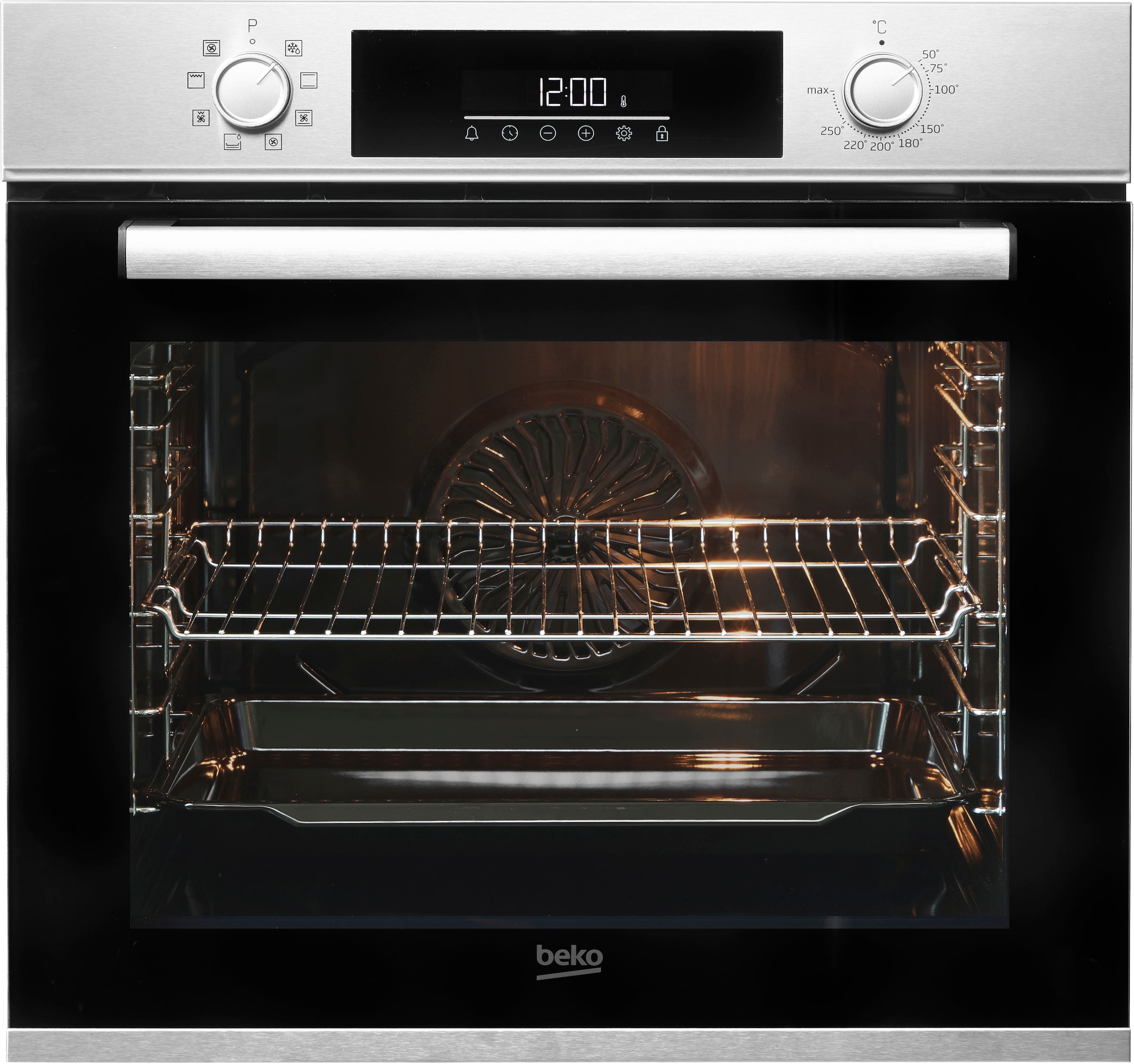 BEKO Backofen-Set »BBSM12320X«, mit Teleskopauszug nachrüstbar