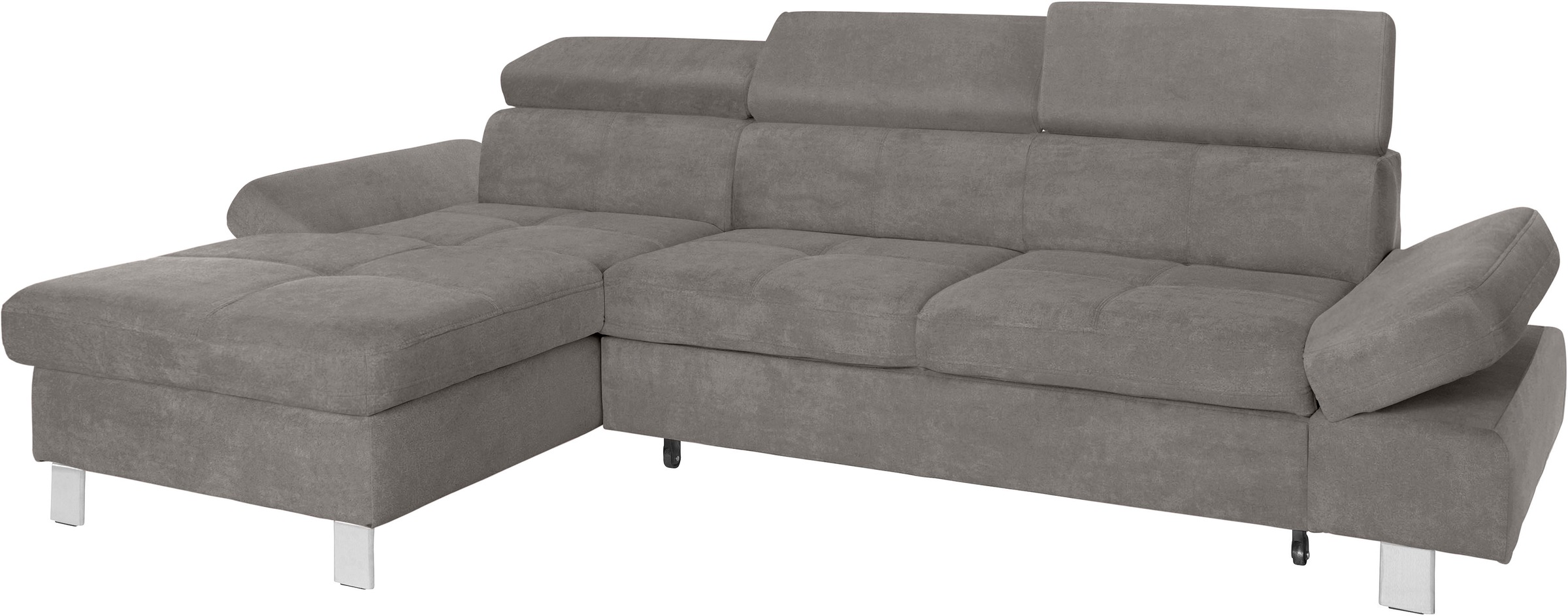 exxpo - sofa fashion Ecksofa »Fiji, hochwertige Detailverarbeitung im Sitz und Rücken, L-Form«, bequem durch Kopf- und Armteilverstellung, wahlweise mit Bettfunktion