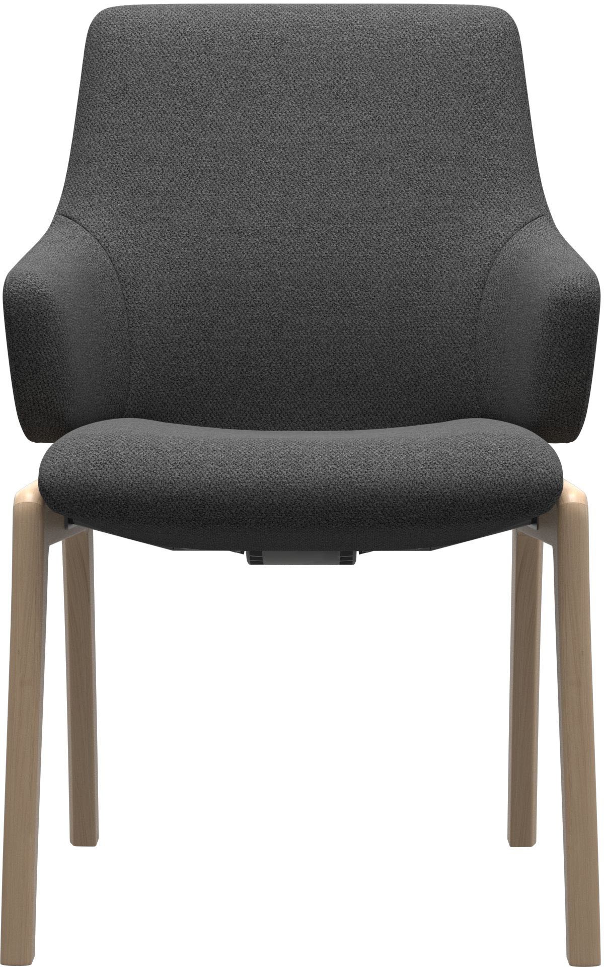 Stressless® Polsterstuhl »Laurel«, ROHLEDER Stoff Q2 FARON, Low Back mit Armlehne, Größe L, mit abgerundeten Beinen in Eiche natur