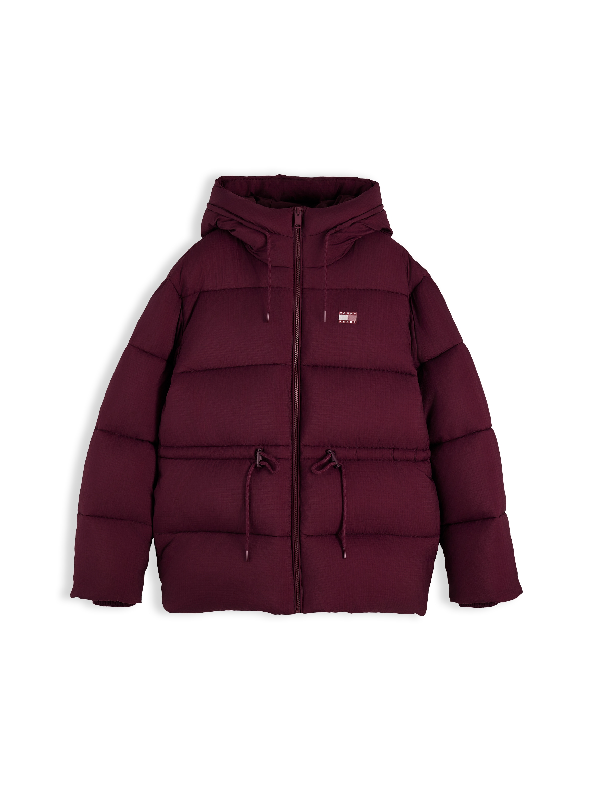 Tommy Jeans Steppjacke »TJW HOODED MIDI PUFFER JACKET« mit Kapuze Kunstfaser