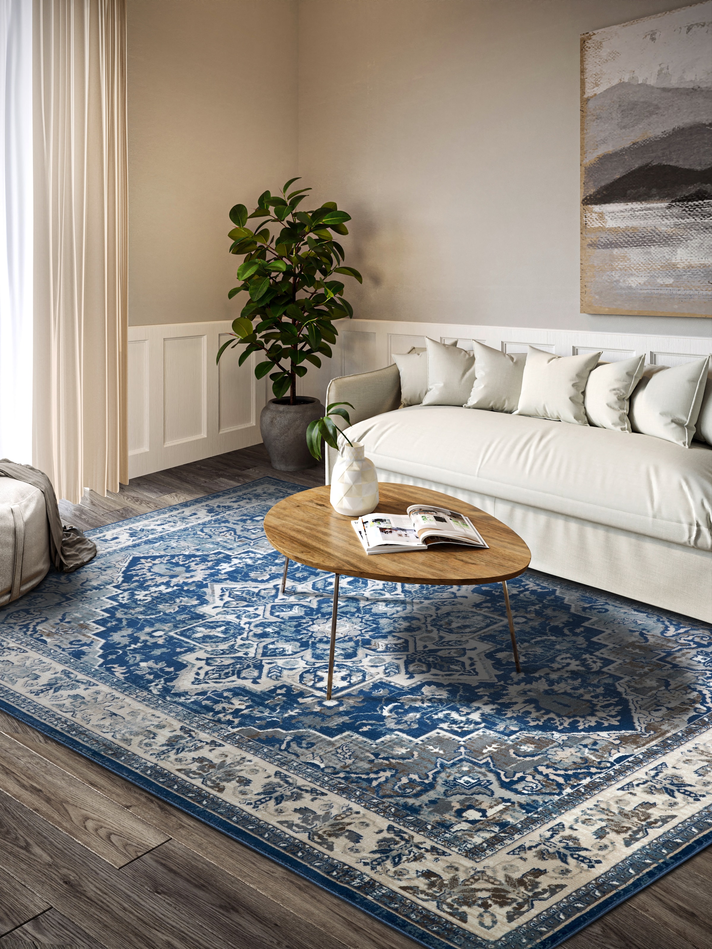 Villeroy & Boch Teppich »Jehanne«, rechteckig, 11 mm Höhe, Orientalisch, Wohnzimmer, Schlafzimmer, Klassisch, Kurzflor, Weich