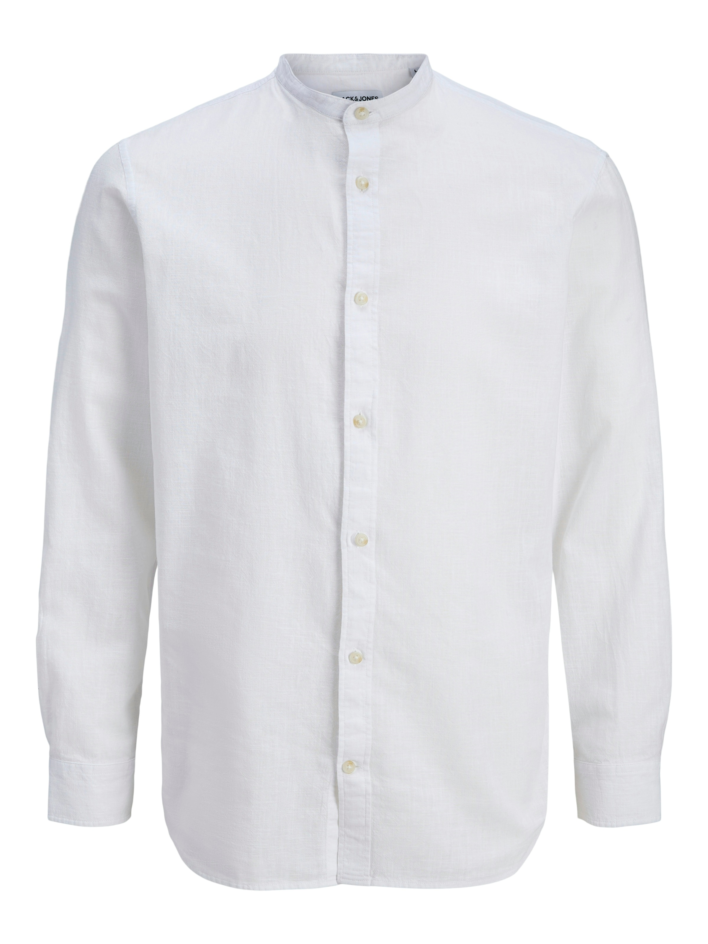 Jack & Jones Langarmhemd »JJESUMMER LINEN BLEND BAND SHIRT L/S SN« Baumwollmischung, regular fit