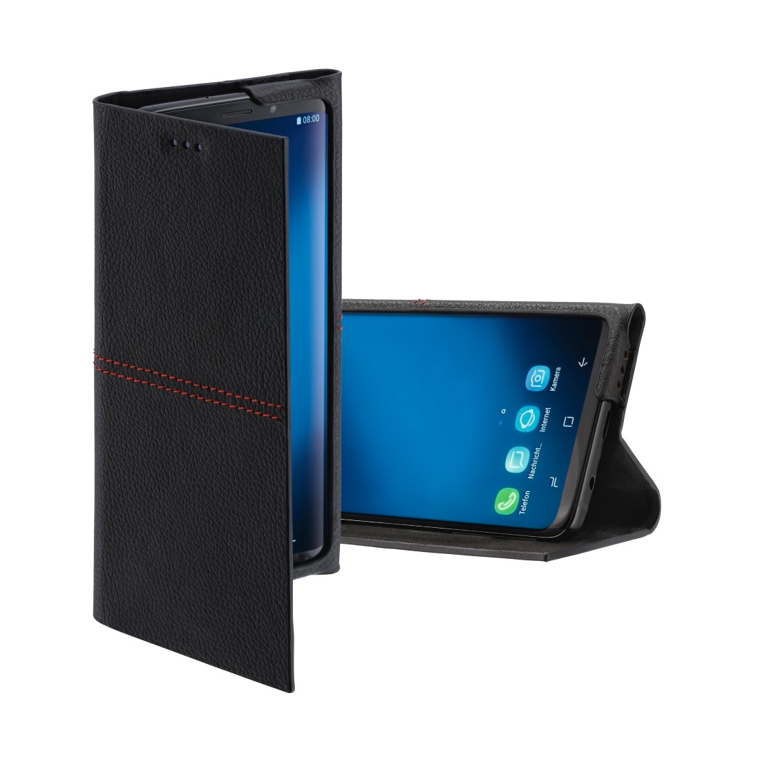Hama Booklet, Hülle,Tasche für Samsung Galaxy S9 Schwarz/ Rot