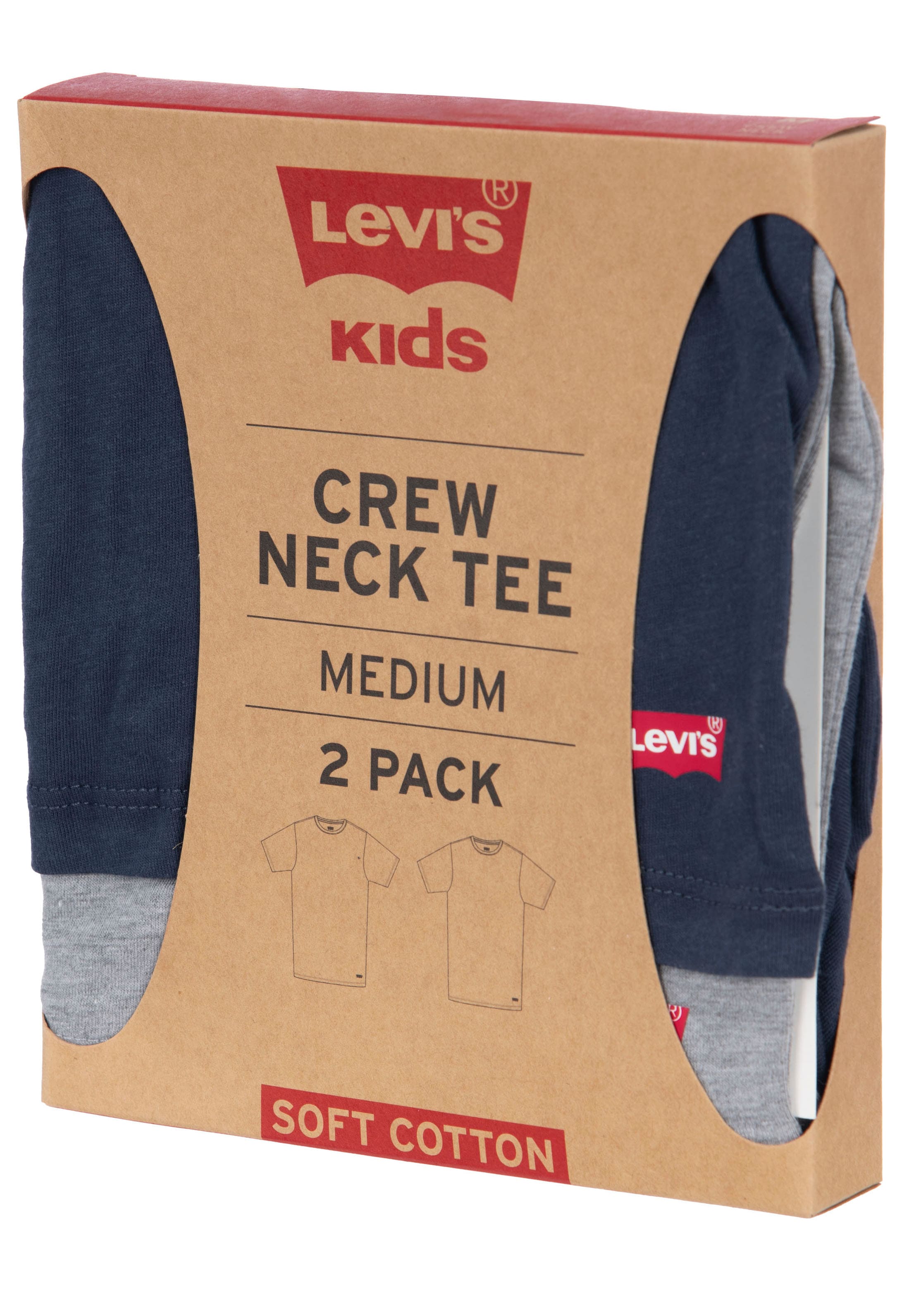 Levi's® Kids T-Shirt »2PK CREW NECK TEE«, for BOYS