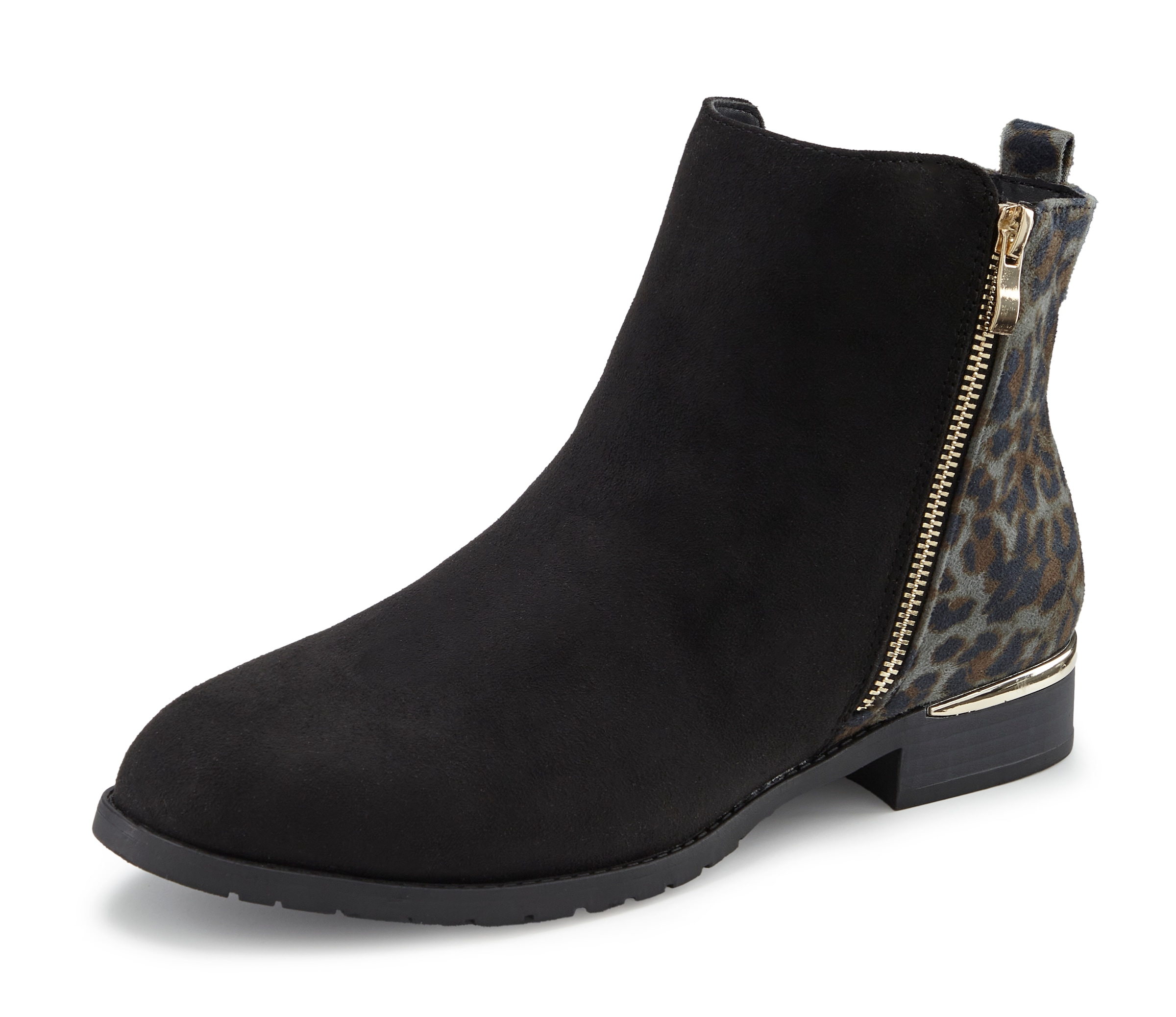 LASCANA Stiefelette »Ankle Boots, Stiefel«  mit Leo-Print VEGAN