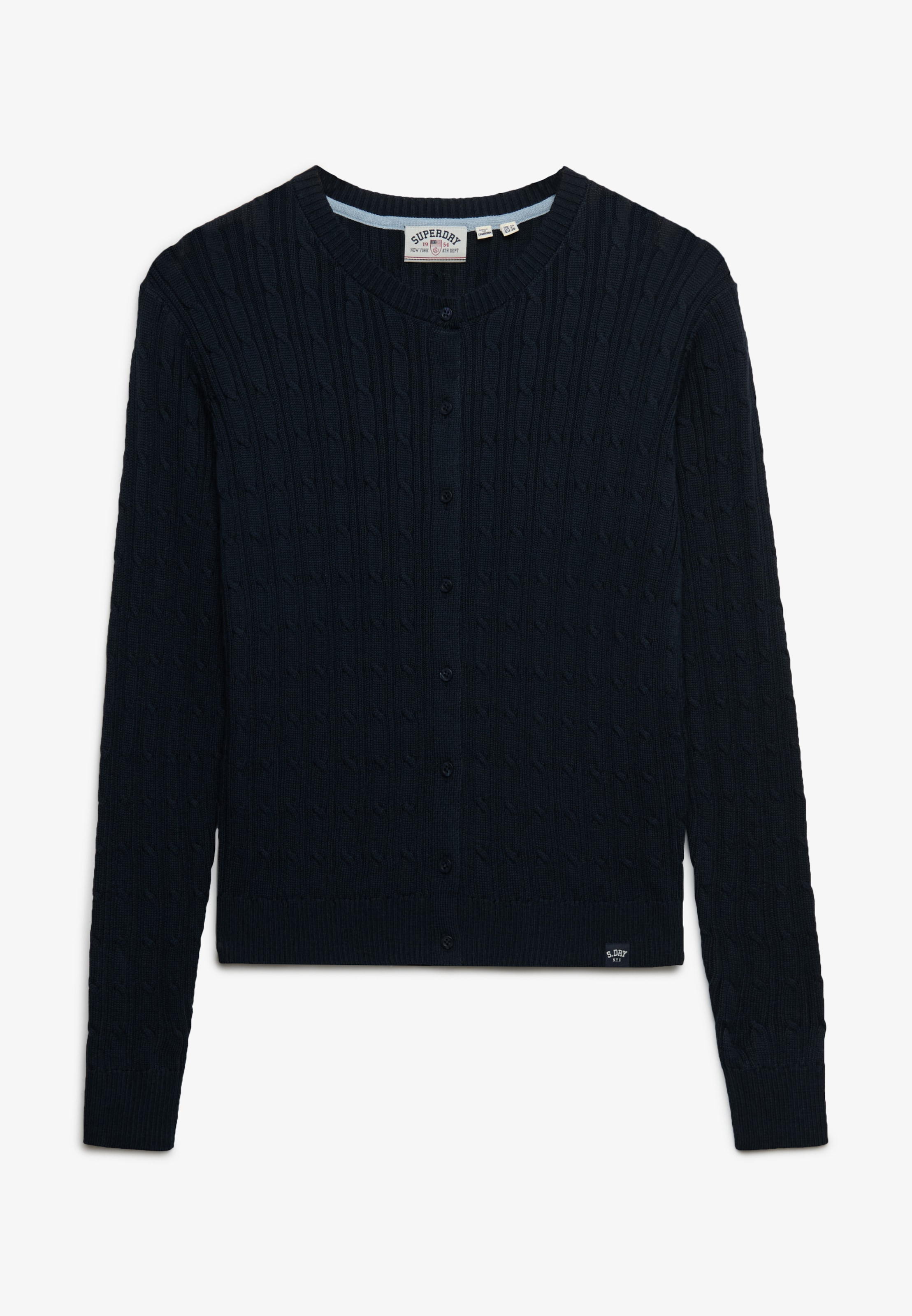 Superdry Strickjacke »SLOUCHY CABLE CARDIGAN« Baumwollmischung