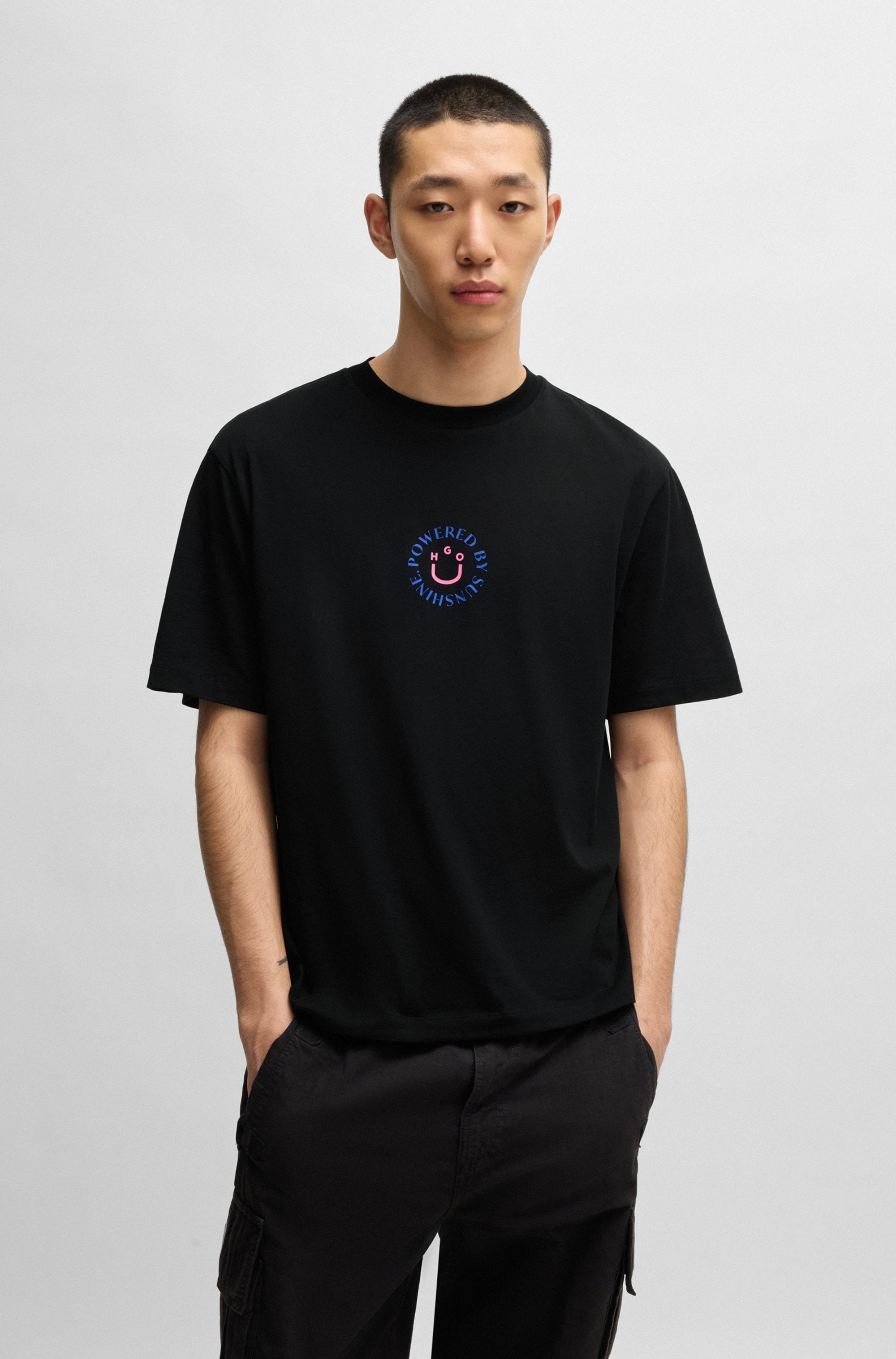 HUGO Blue T-Shirt »Napoka«, Unisex, mit Hugo-Rückendruck