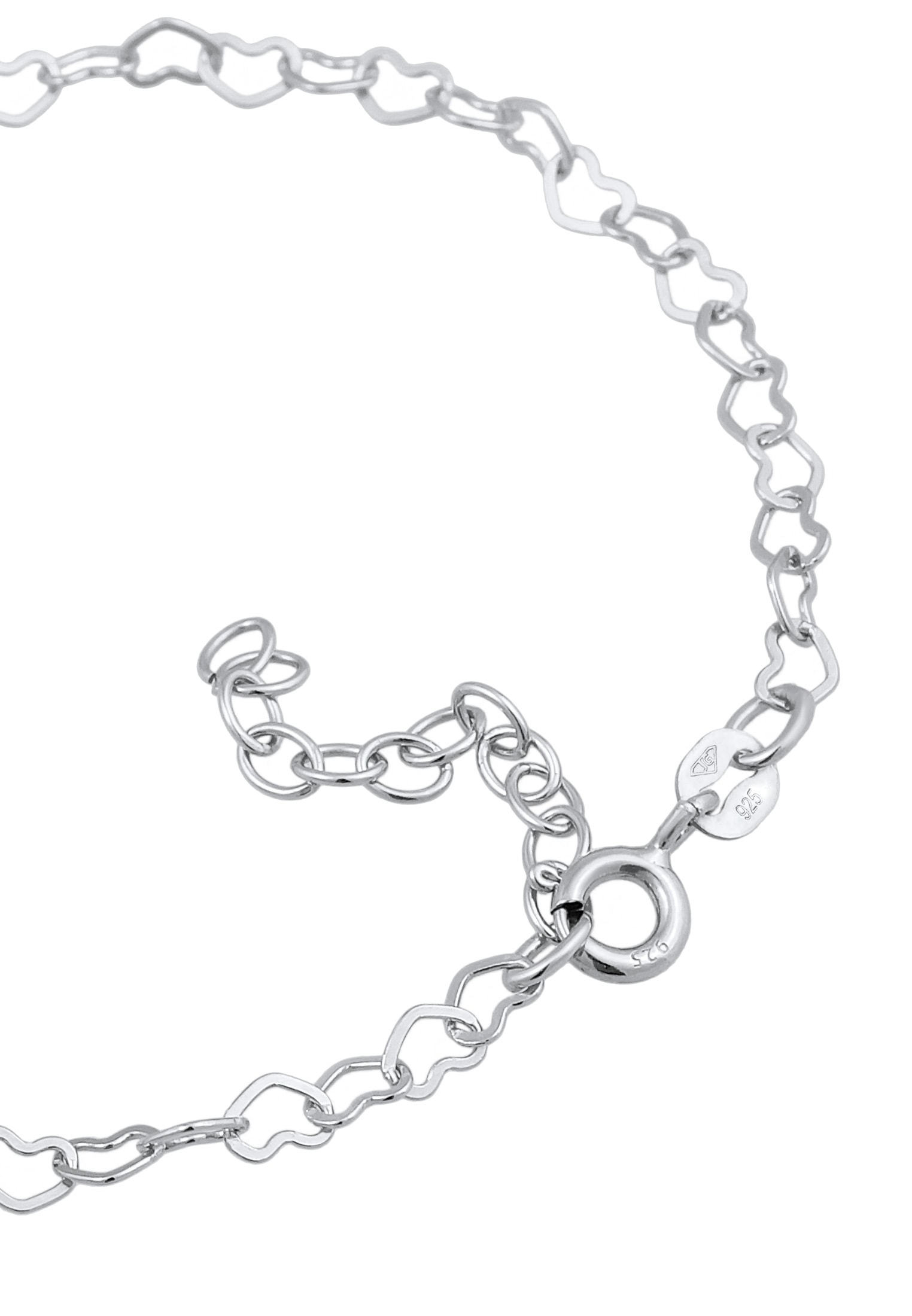 Elli Armkette »Armband Herz Liebe Verbunden 925 Silber«