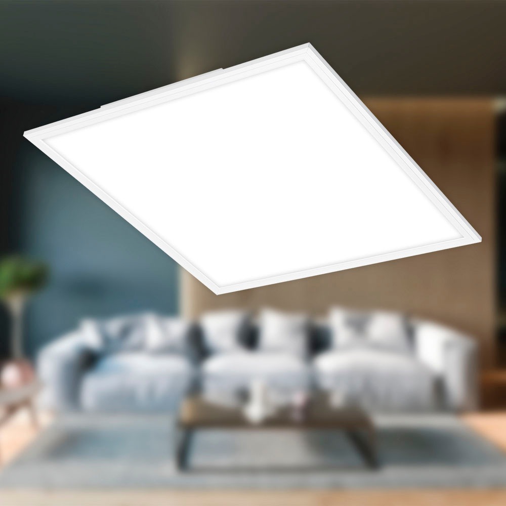 Briloner Leuchten LED Deckenleuchte »7192016 Simple« LED-Board Neutralweiß Deckenlampe, 59,5x59,5x6cm, Weiß, 38W, Wohnzimmer, Schlafzimmer, Flur