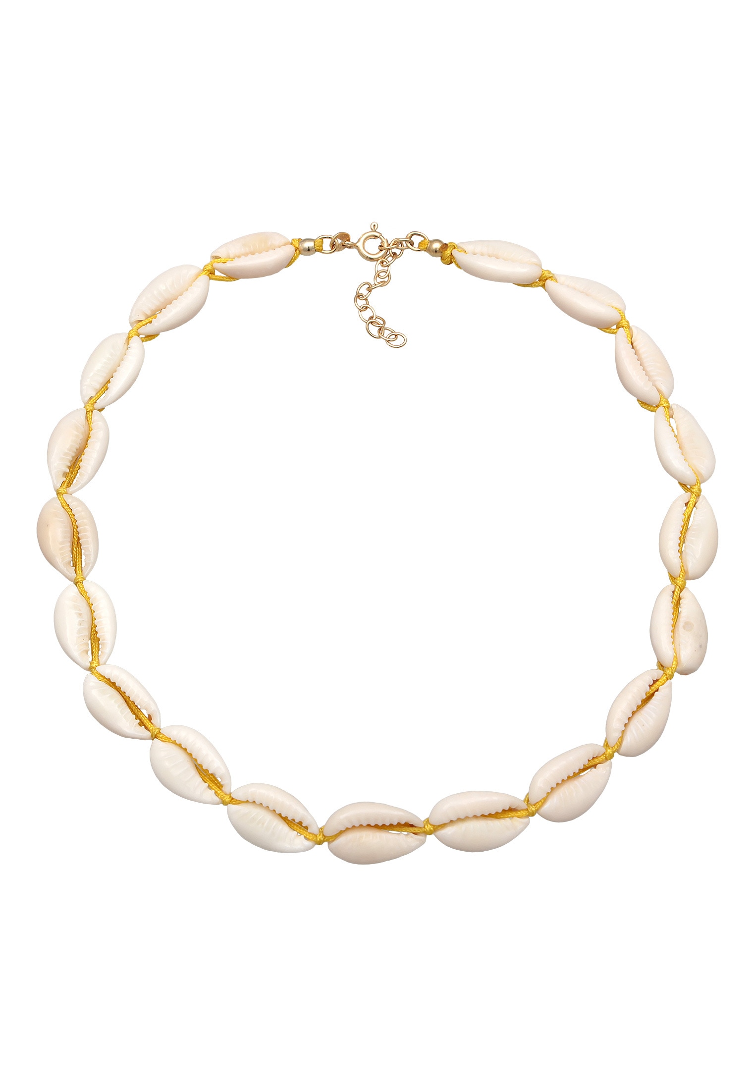 Elli Choker »Halskette Choker Kauri Muscheln Beach 925 Silber vergoldet«