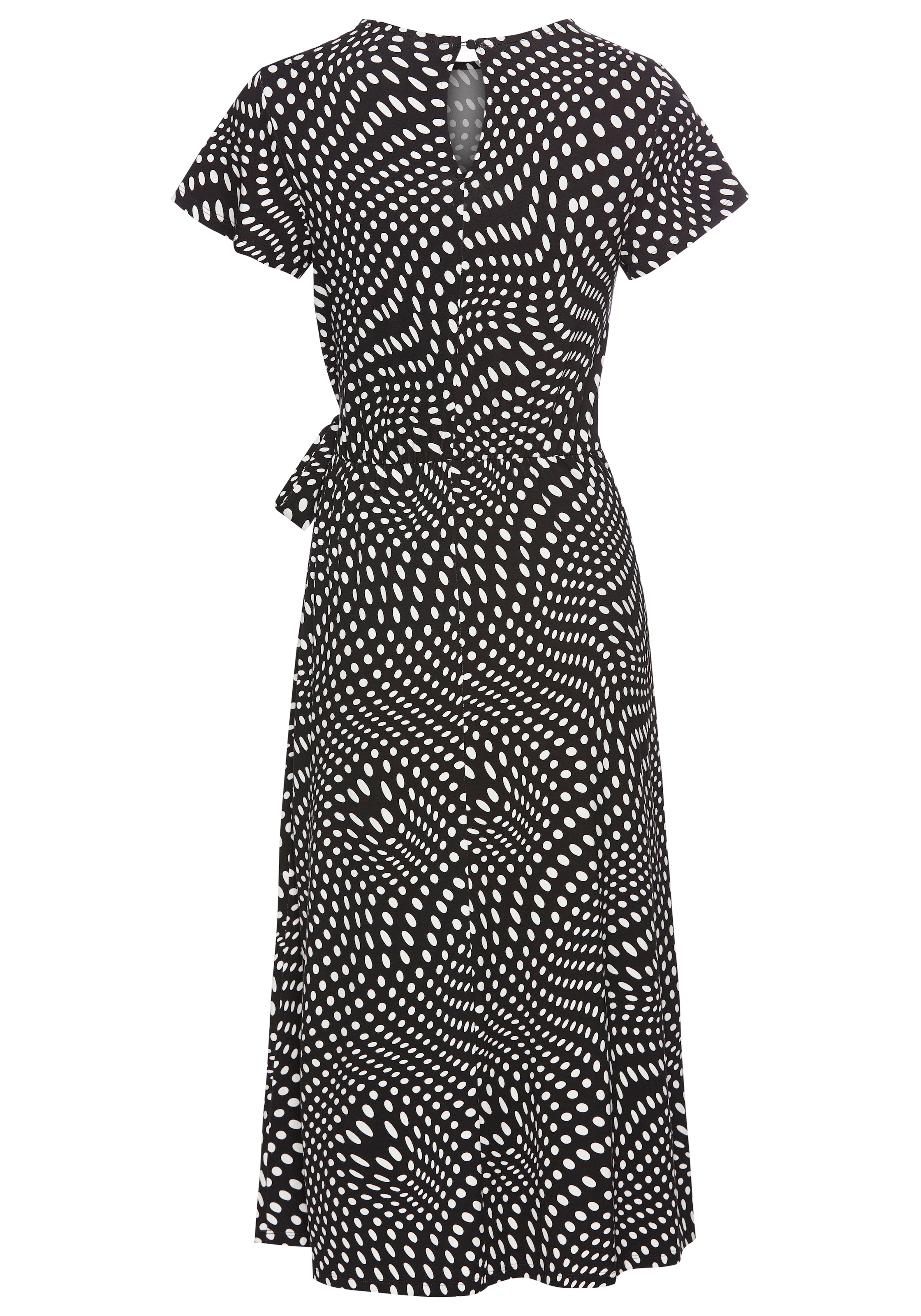 HECHTER PARIS Druckkleid, mit Wickeldetail und Midiform