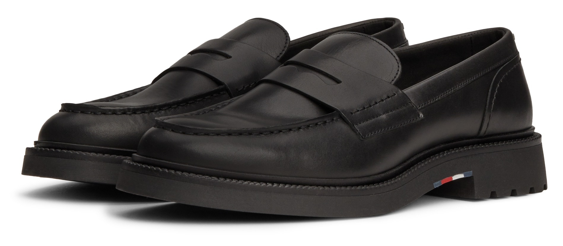 Slipper »LIGHT HILFIGER LEATHER LOAFER«, Businessmode, Schlupfschuh, Halbschuh in...