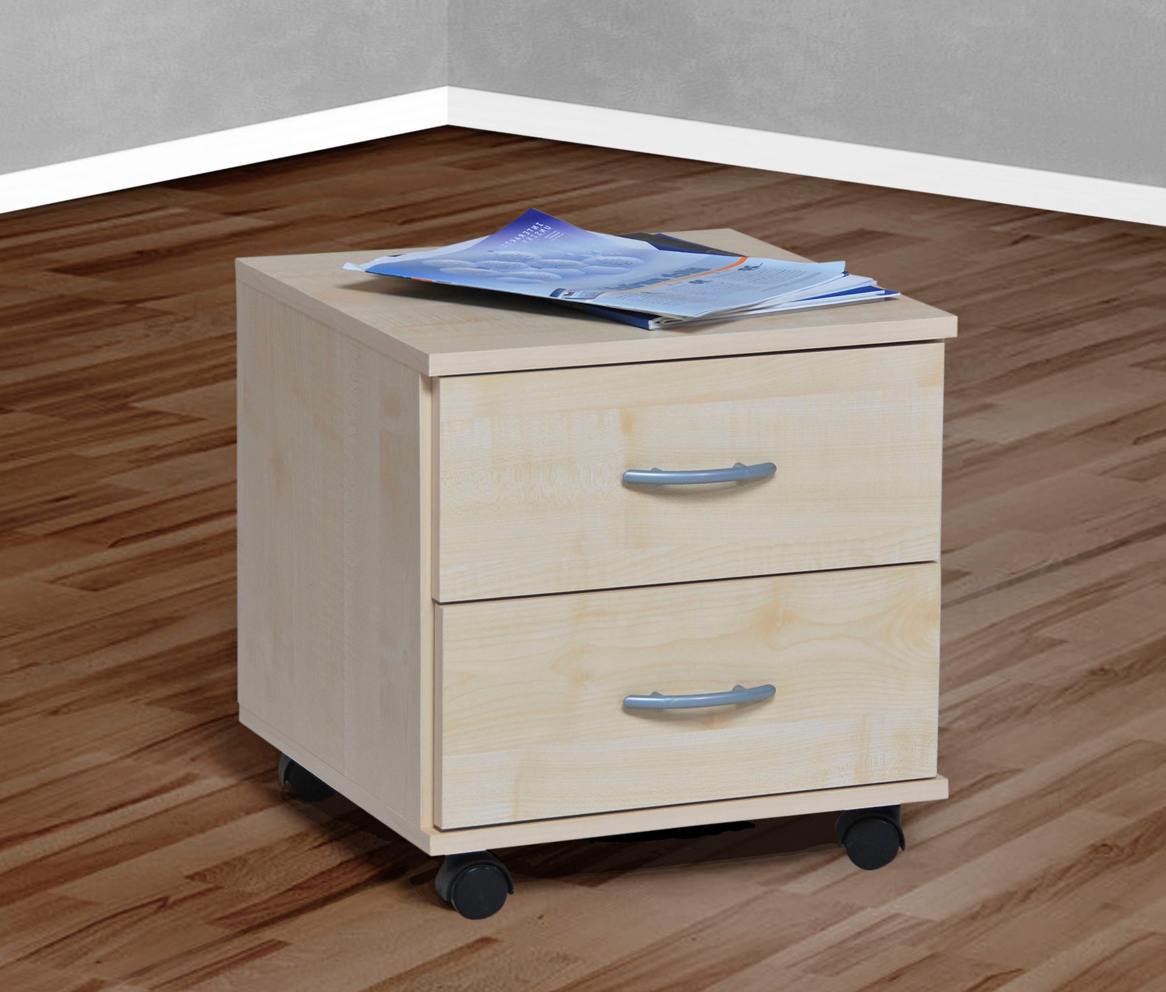VOGL Möbelfabrik Rollcontainer »Barrie, Bürocontainer, Nachtschrank«, (1 St.), Ausführungen mit/ohne Schubladen, Höhe 41 cm, Made in Germany
