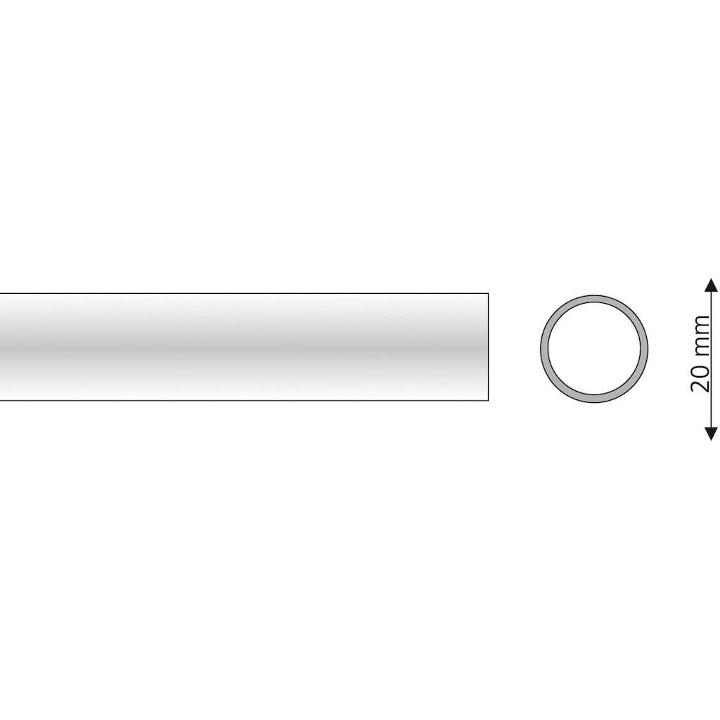 Liedeco Gardinenstange »Gardinenrohr, Stilrohr, Gardinenstange 20 mm "France"«, Fixmaß