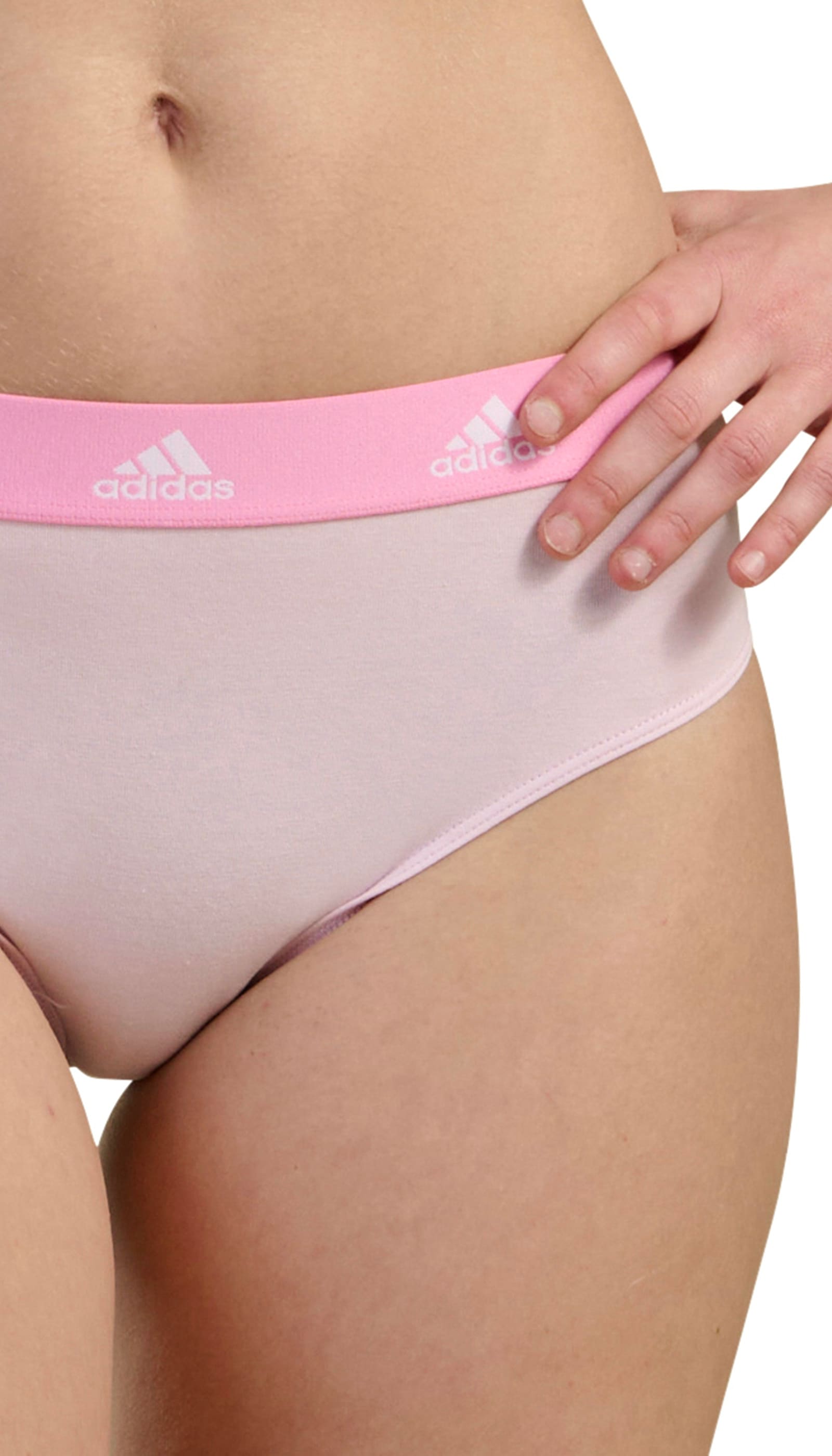 adidas Sportswear Bikinislip »"Sport Active Comfort Cotton"«, (3er Pack), Logo-Web-Bund, elastisches Single Jersey, schnelltrocknend
