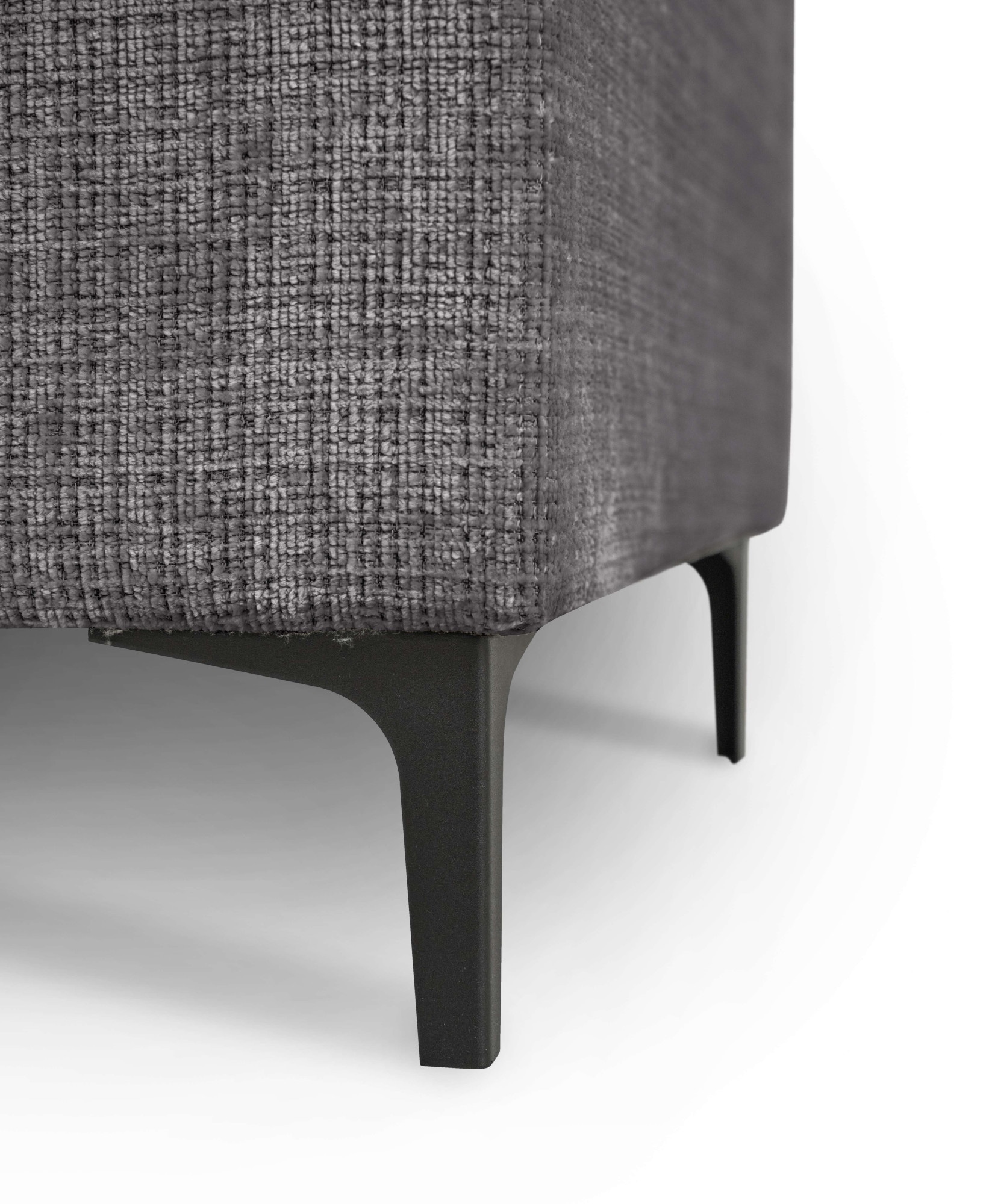 Places of Style Wohnlandschaft »XXL Sofa Oland, Struktur, Flachgewebe, Luxus-Microfaser, Boucle«, U-Form, 342 cm, Wellenunterfederung, Skandi-Design, Metallfüße