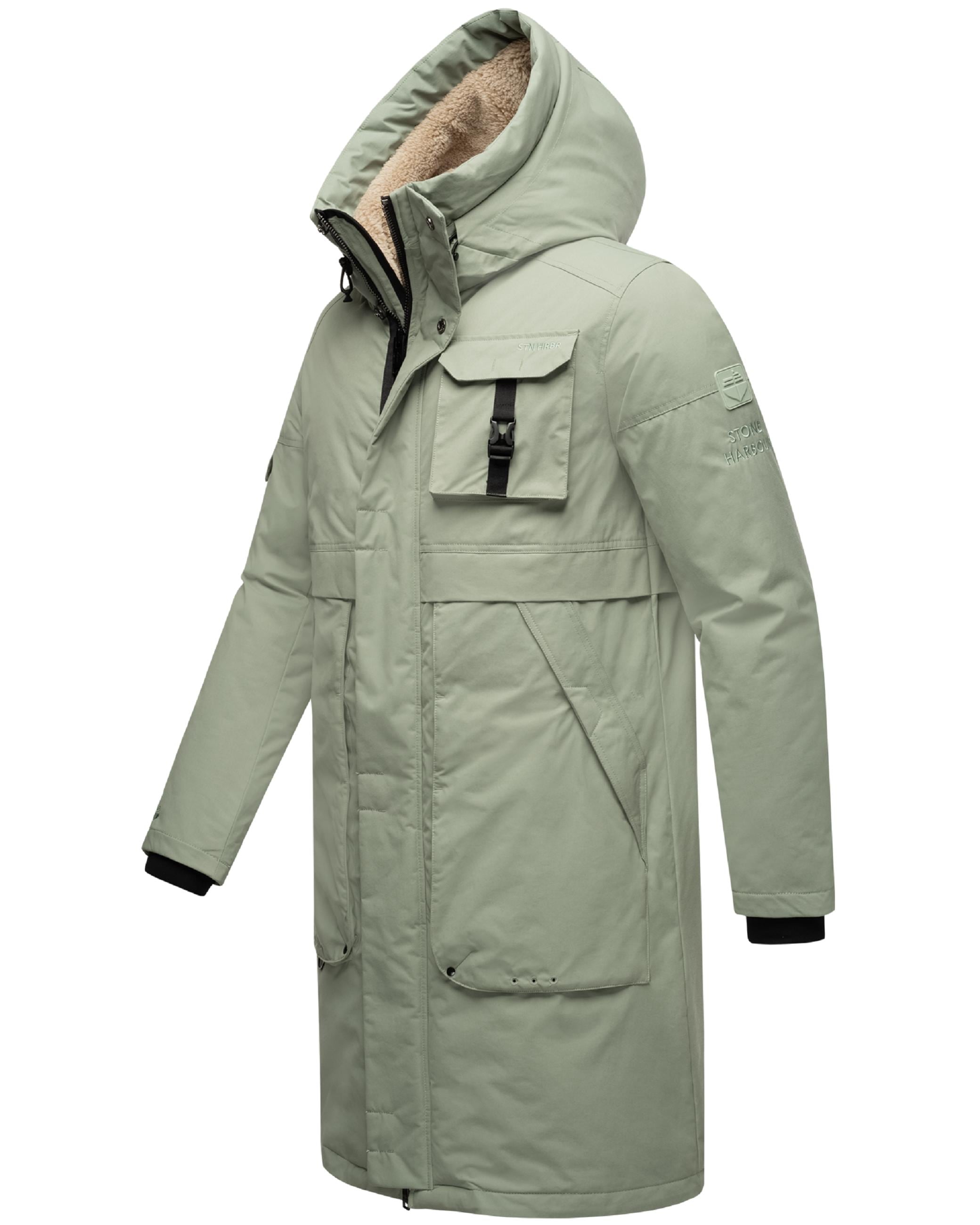 Stone Harbour Wintermantel »Wintermantel Cyriaan XX«, Langer Herren Winterparka mit großen Eingrifftaschen