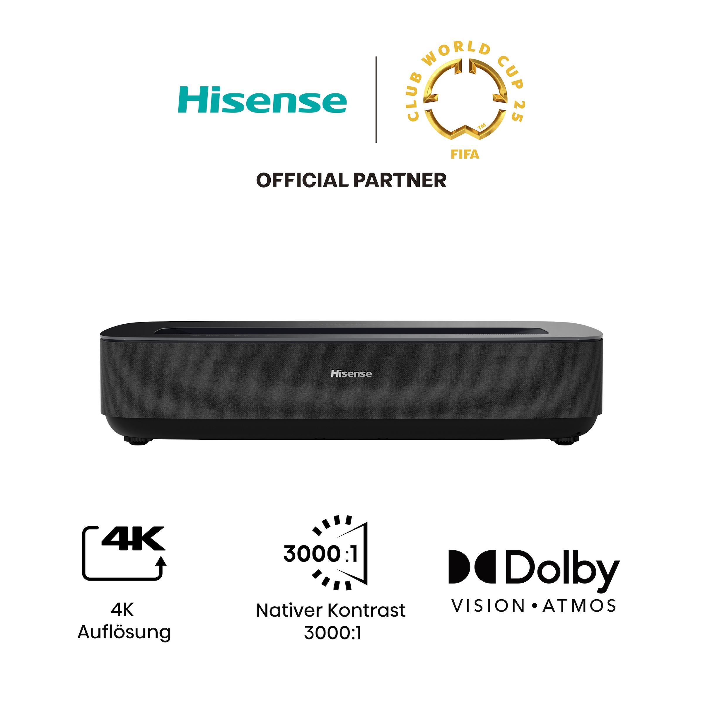 Hisense UHD-Beamer »Hisense PL1 Laser Cinema 80 - 120 Zoll Laser Projektor,(ohne Leinwand)«, (3000:1)