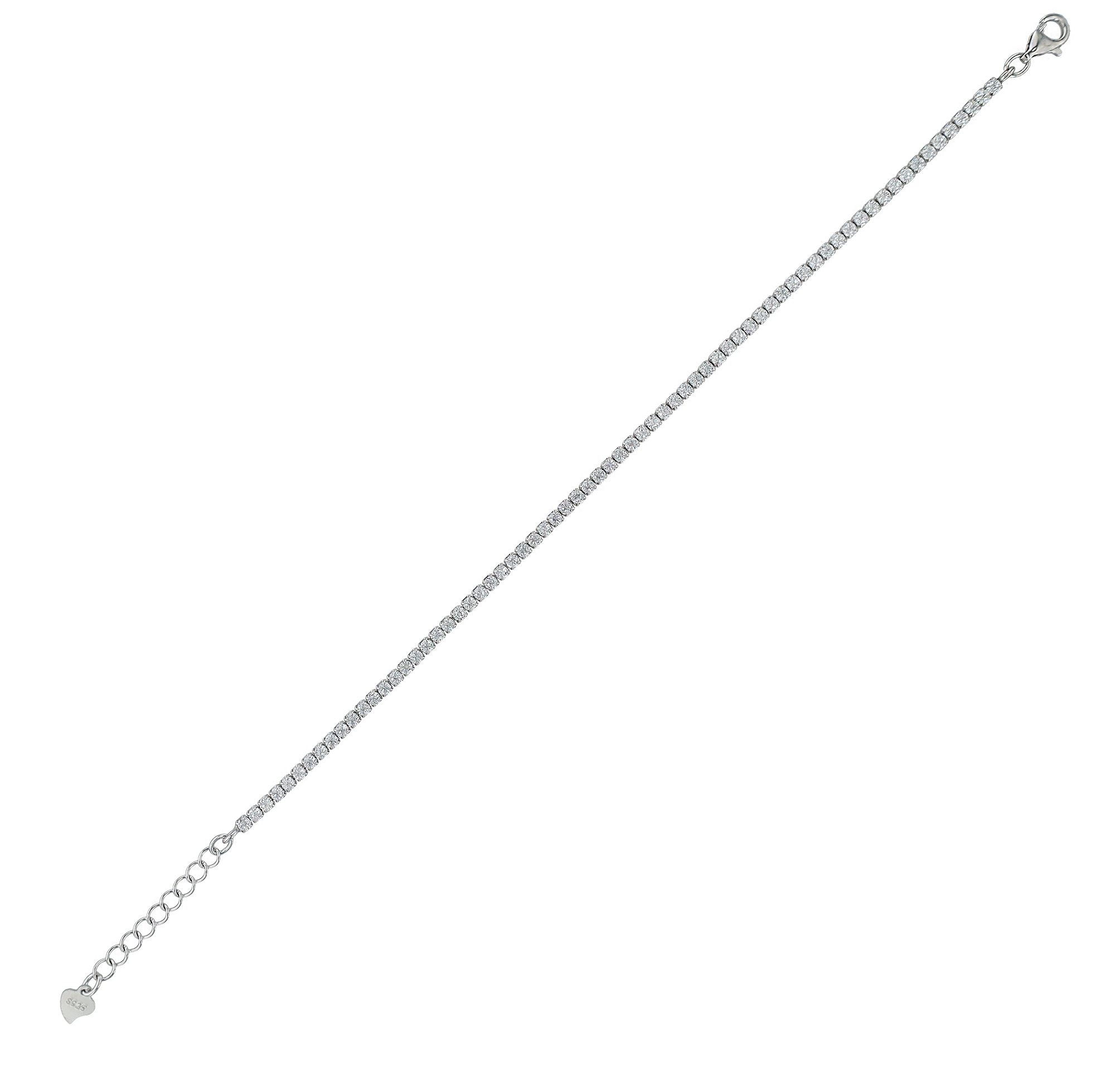 Adelia´s Armband »Damen Armband aus 925 Silber mit Zirkonia 17 cm«