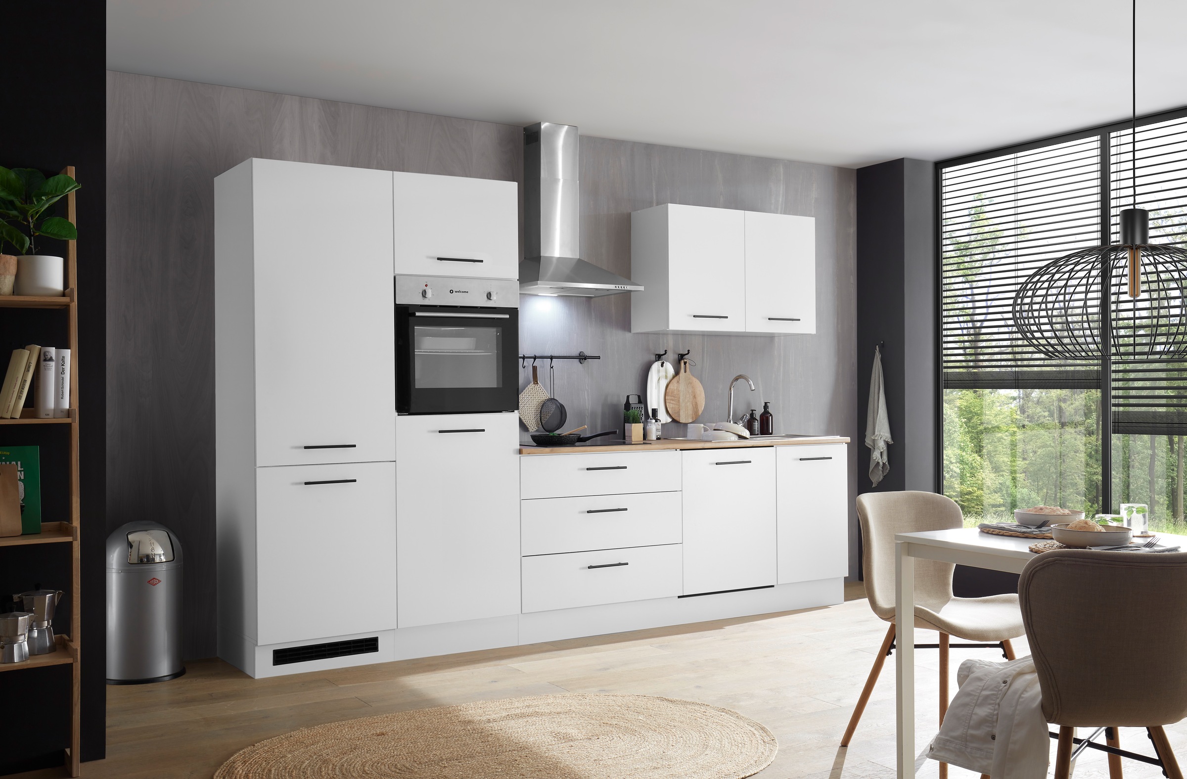 BASIC by Balculina Küchenzeile »Tirol B/H/T 310x212x60 cm« Breite 310 cm, wahlweise mit E-Geräten