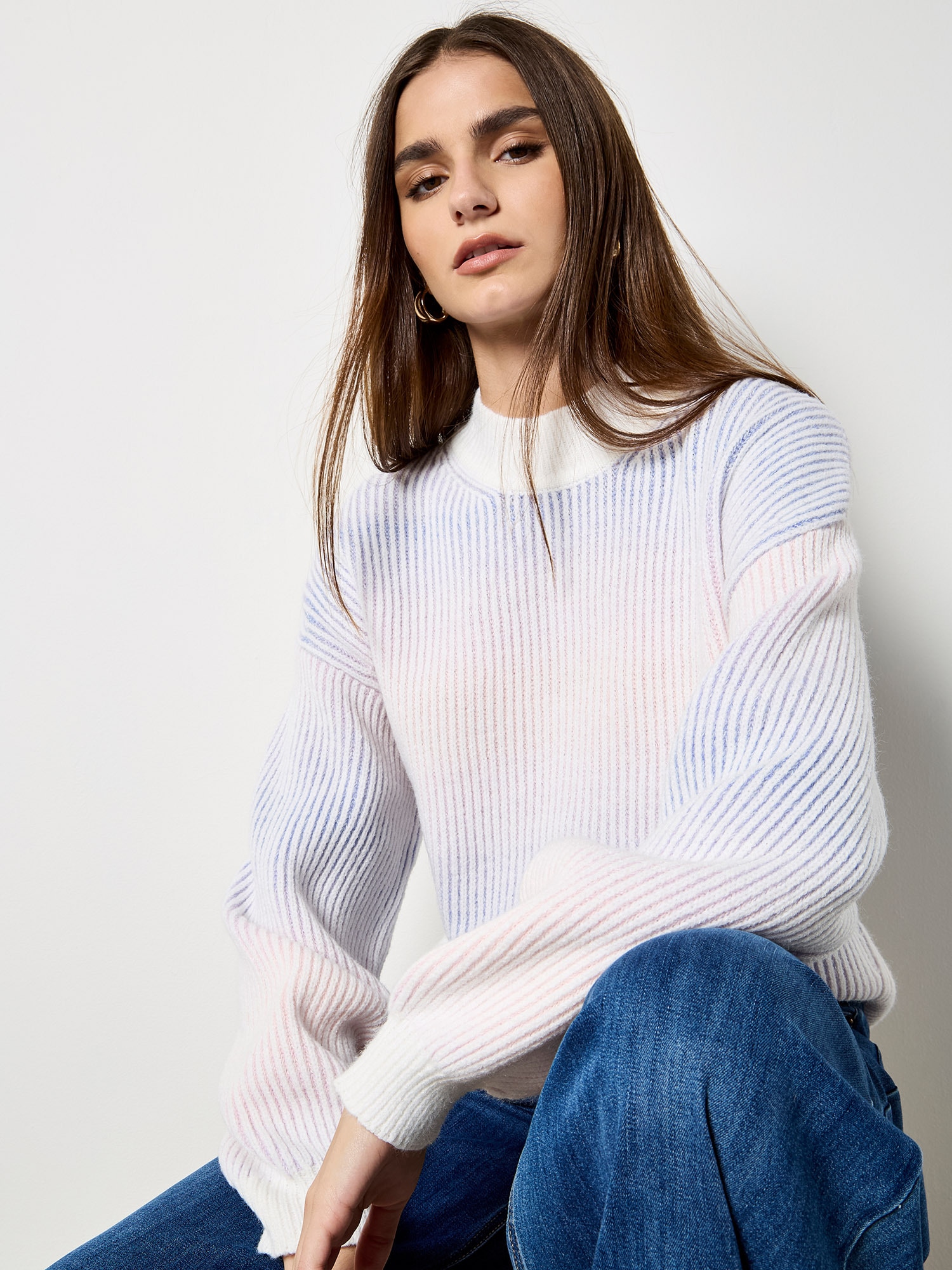 Apricot Stehkragenpullover »Pullover« in Rippstrick