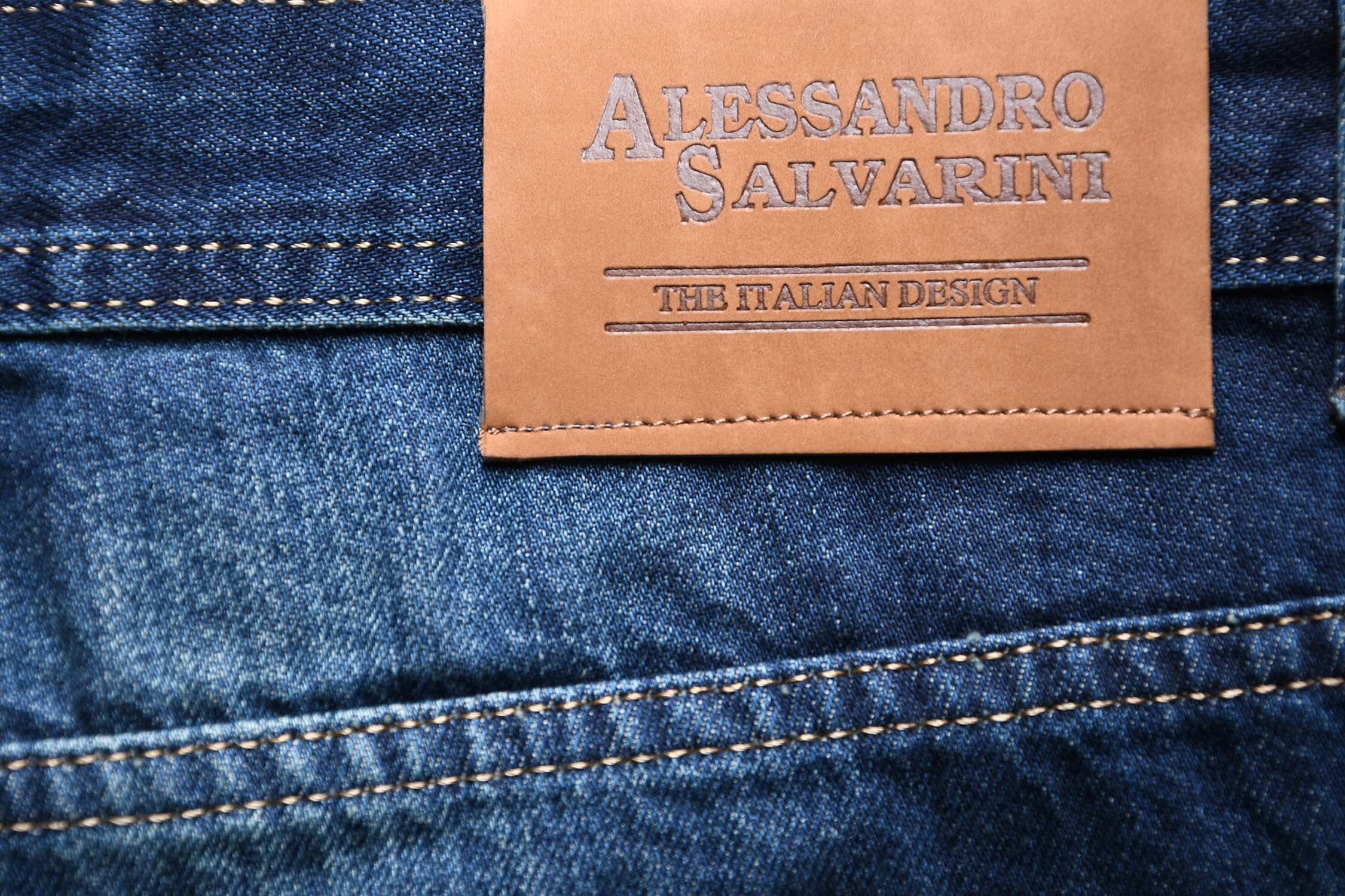 Alessandro Salvarini Regular-fit-Jeans »A. Salvarini Beppo Designer Herren Jeans Hose Basic Jeanshose Comfort Fit«