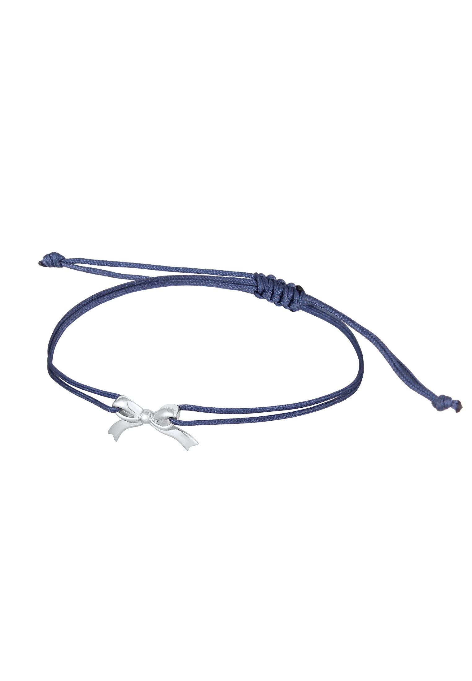 Elli Armkette »Armband Schleife Nylon Blau 925 Sterling Silber«
