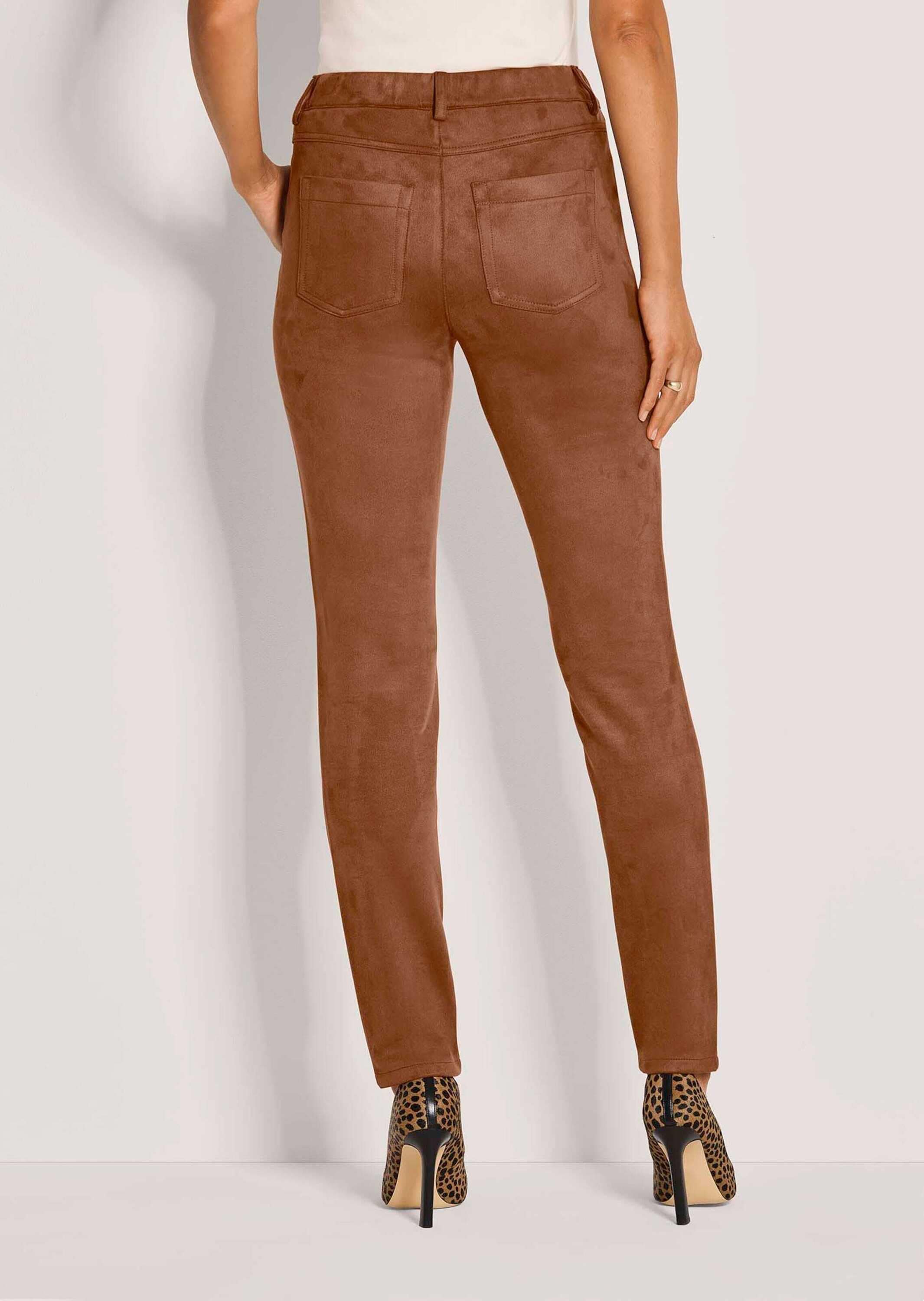 MADELEINE Stoffhose »Jeggings Slim Fit Hose in Veloursleder-Optik«