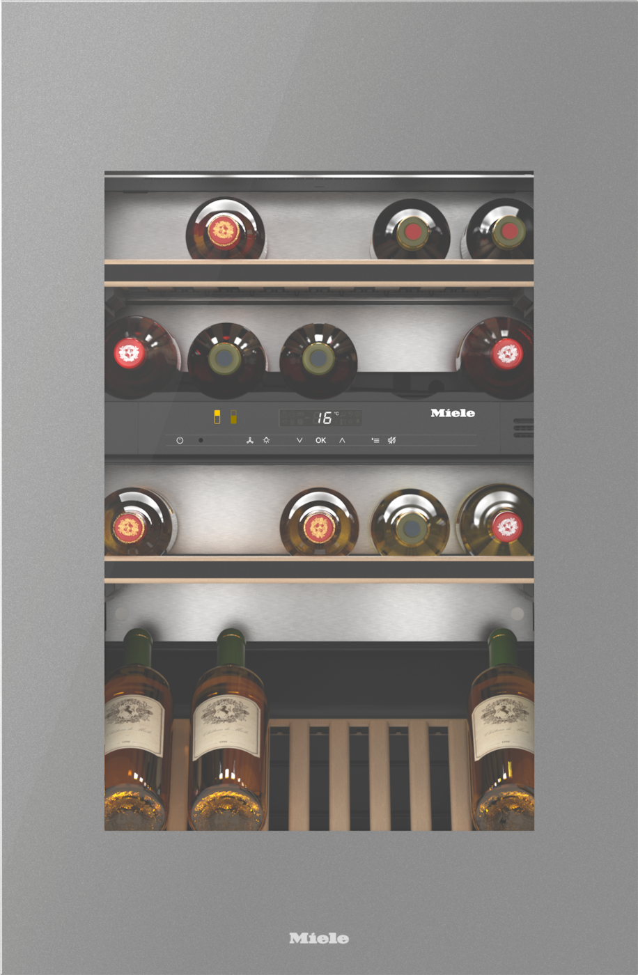 Miele Einbauweintemperierschrank »KWT 6422 iG-1 Grafitgrau«, für 33 St. Standardflaschen á 075l