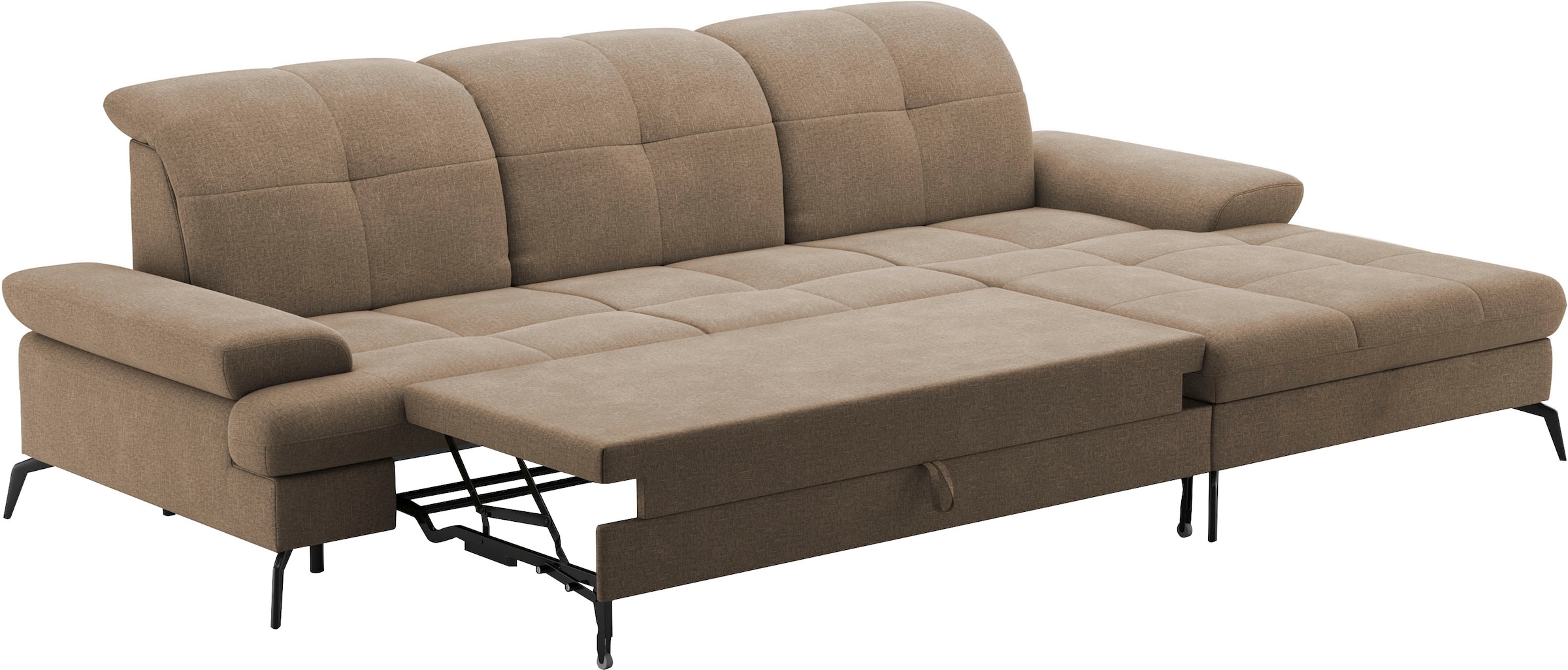 sit&more Ecksofa »Amica, L-Form, inkl. Sitztiefenverstellung & Armteilverstellung«, wahlweise mit Bettfunktion, Bettkasten und Kopfteilverstellung
