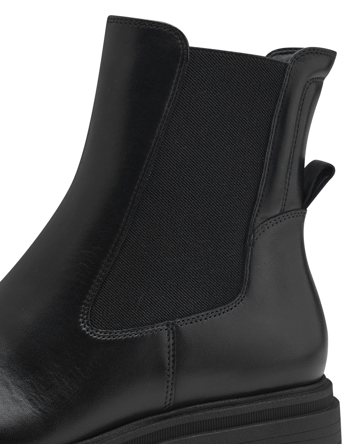 Tamaris Chelseaboots, Blockabsatz, Combat-Boots, Stiefelette mit Stretcheinsatz