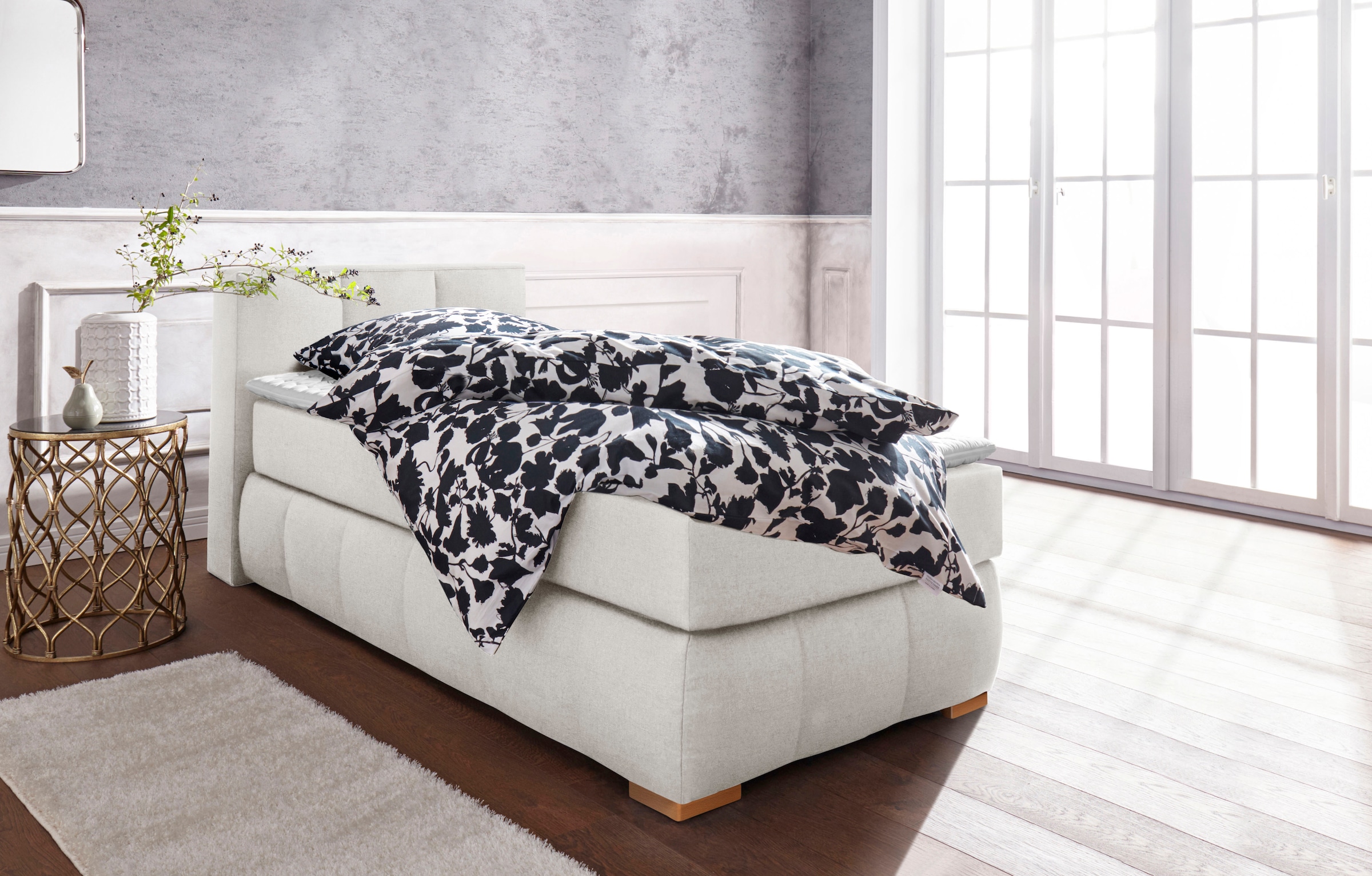 Home affaire Boxspringbett »Chelles« inkl. Kaltschaumtopper, in 5 Breiten und 3 Matratzenarten