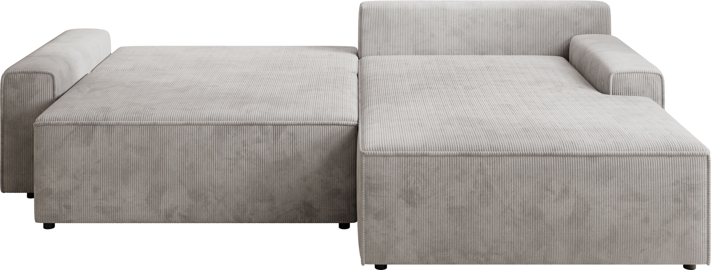 TRENDMANUFAKTUR Ecksofa »Challenge, Schlafsofa mit Bettkasten, Couch in L-Form, Breite 245 cm«, Recamiere beidseitig montierbar, auch in trendigem Cordstoff