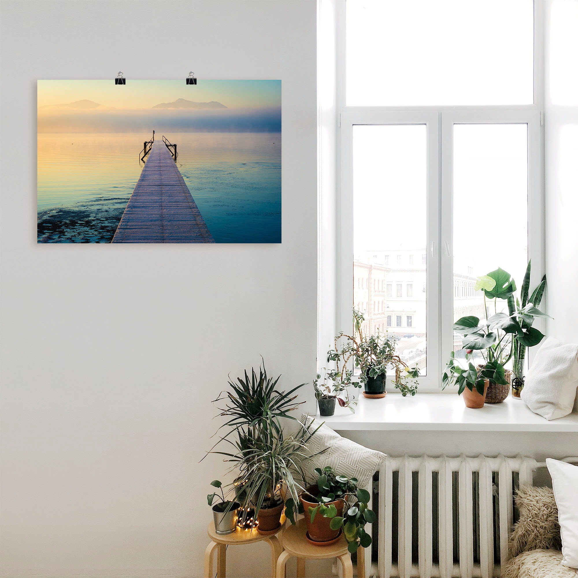 Artland Wandbild »Sonnenaufgang am Chiemsee«, Seebilder, (1 St.), als Leinwandbild, Poster, Wandaufkleber in verschied. Größen